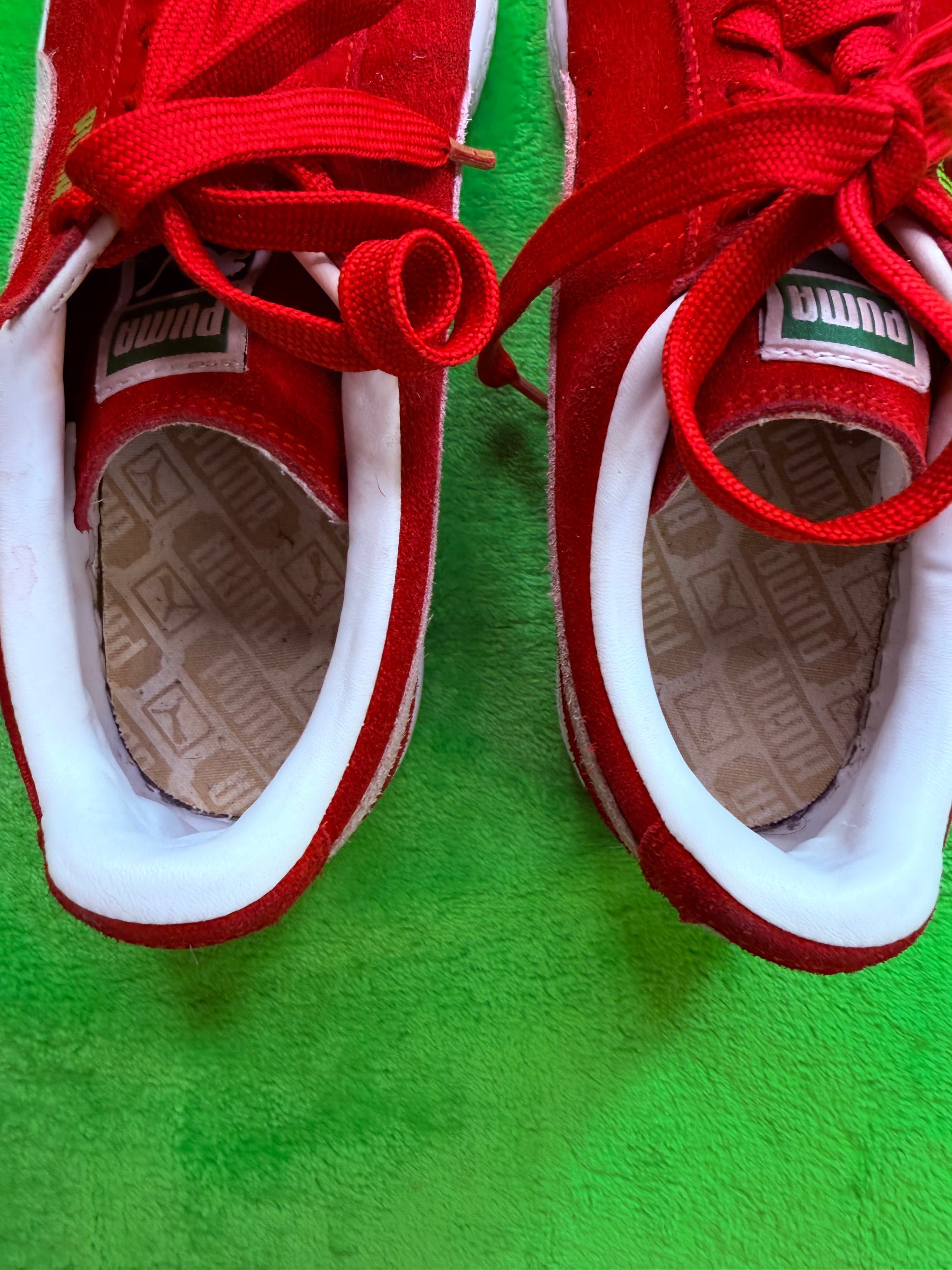 Puma Suede Classic Womens 9.5 Red White Sneakers 362213 - Thumbnail 8