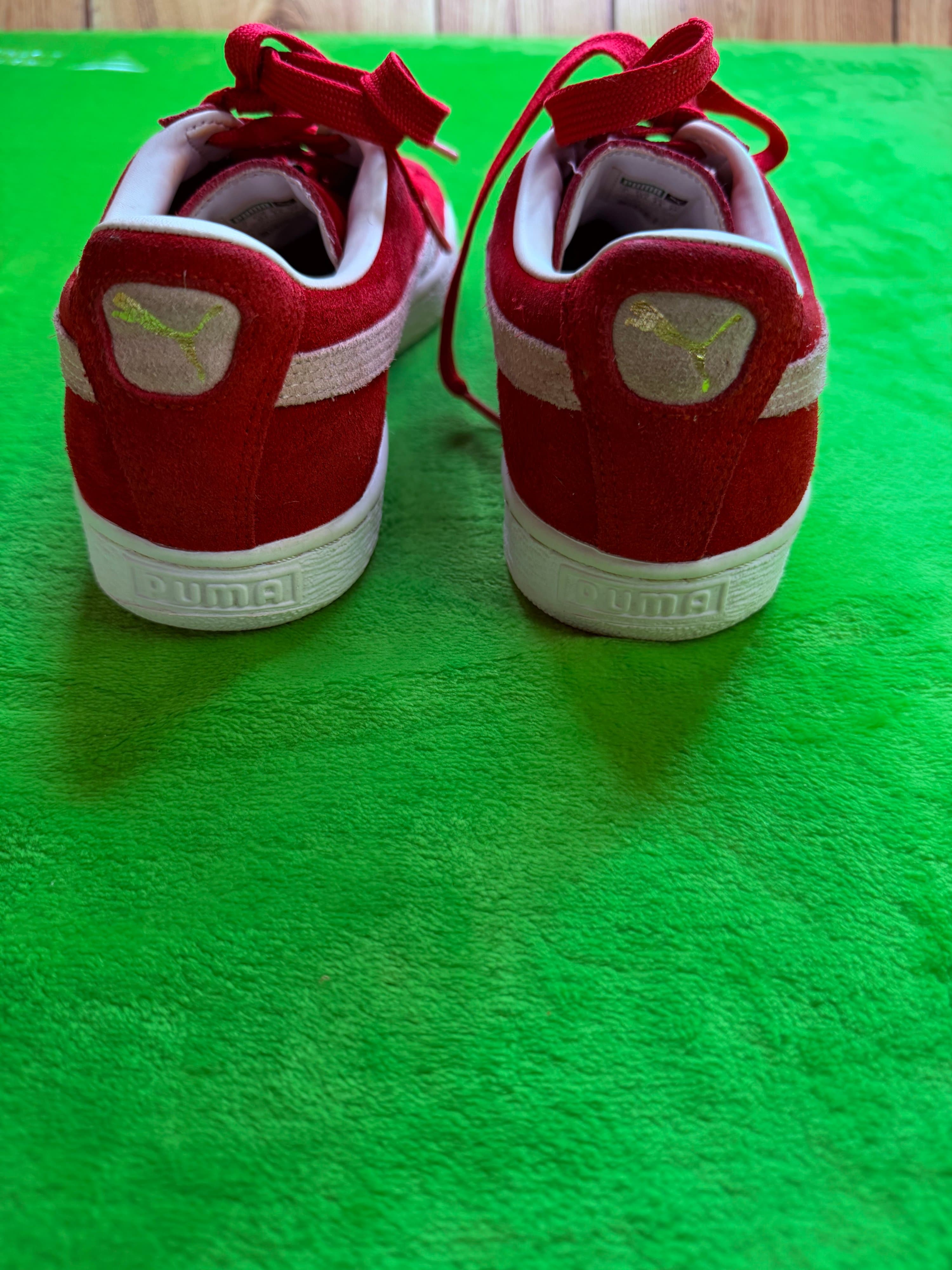 Puma Suede Classic Womens 9.5 Red White Sneakers 362213 - Thumbnail 7