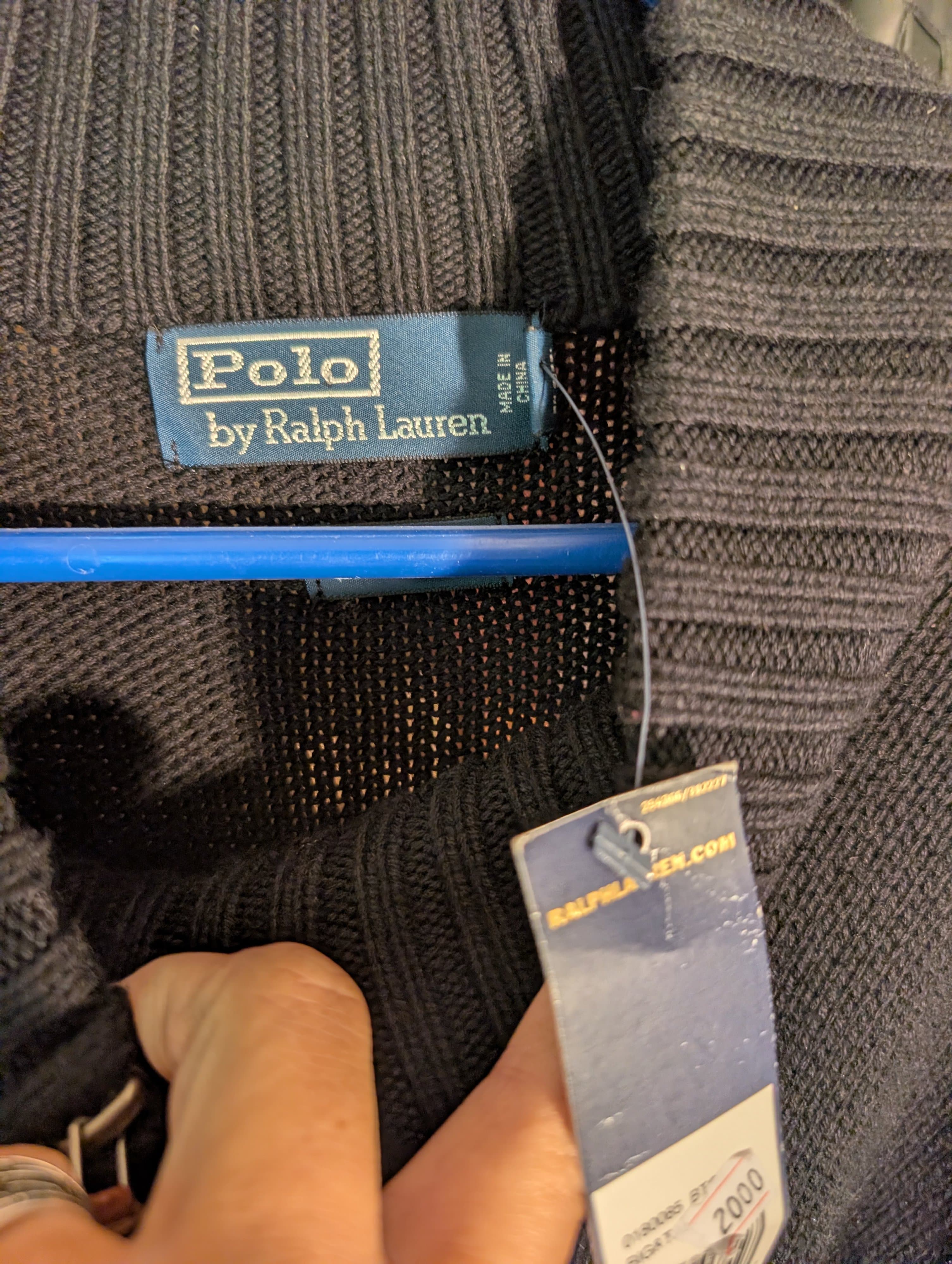 Polo Ralph Lauren Half-Zip Sweater Black Size M - Thumbnail 4