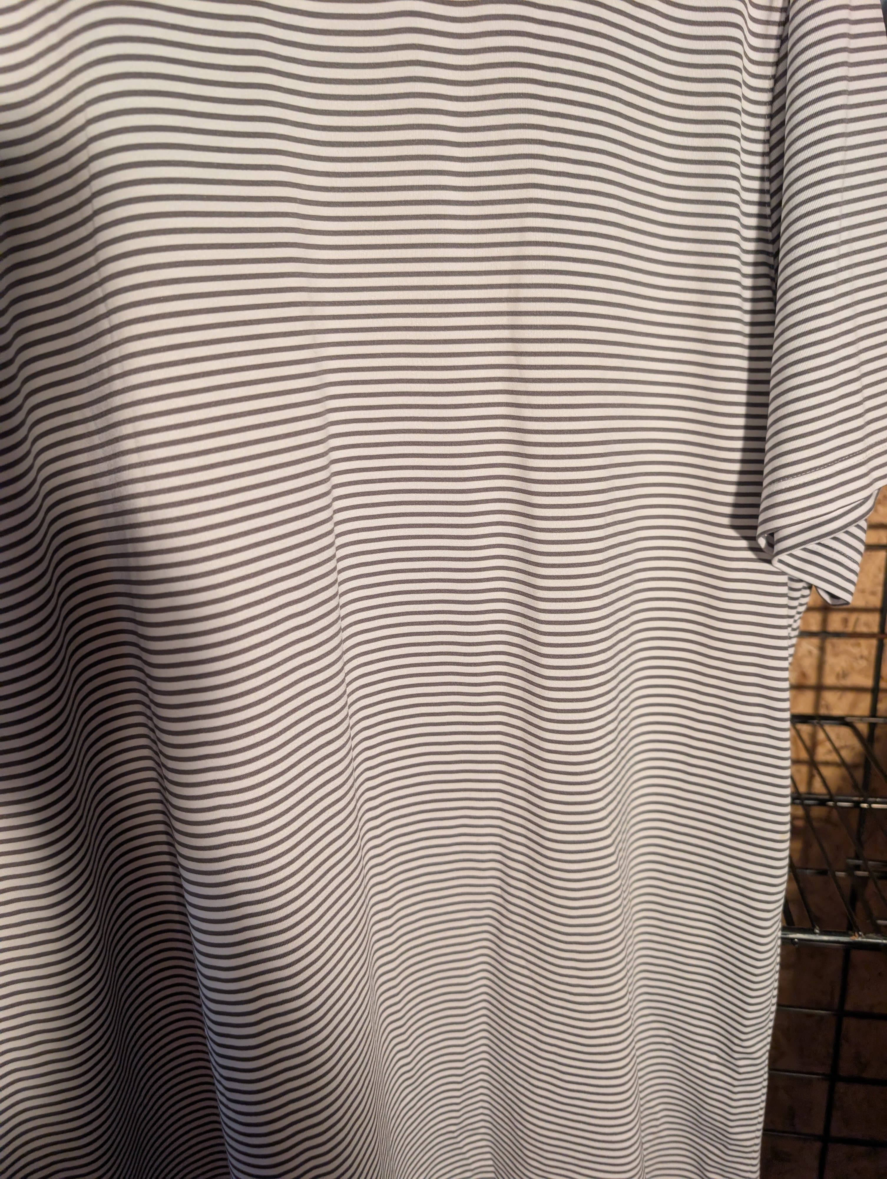 Nike Golf Dri-Fit Striped Polo Shirt Size L - Thumbnail 4