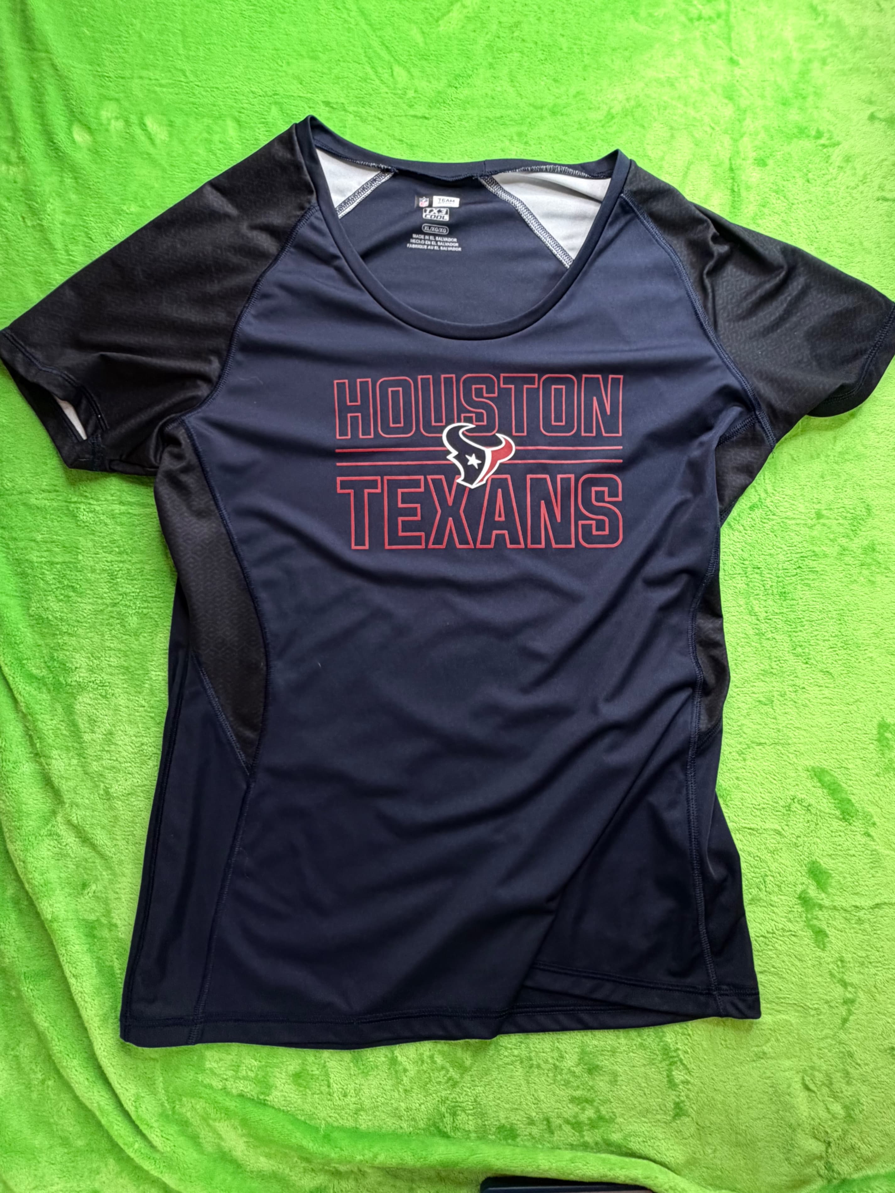 Houston Texans NFL Women Sz XL TX3 Cool Performance Shirt Navy
