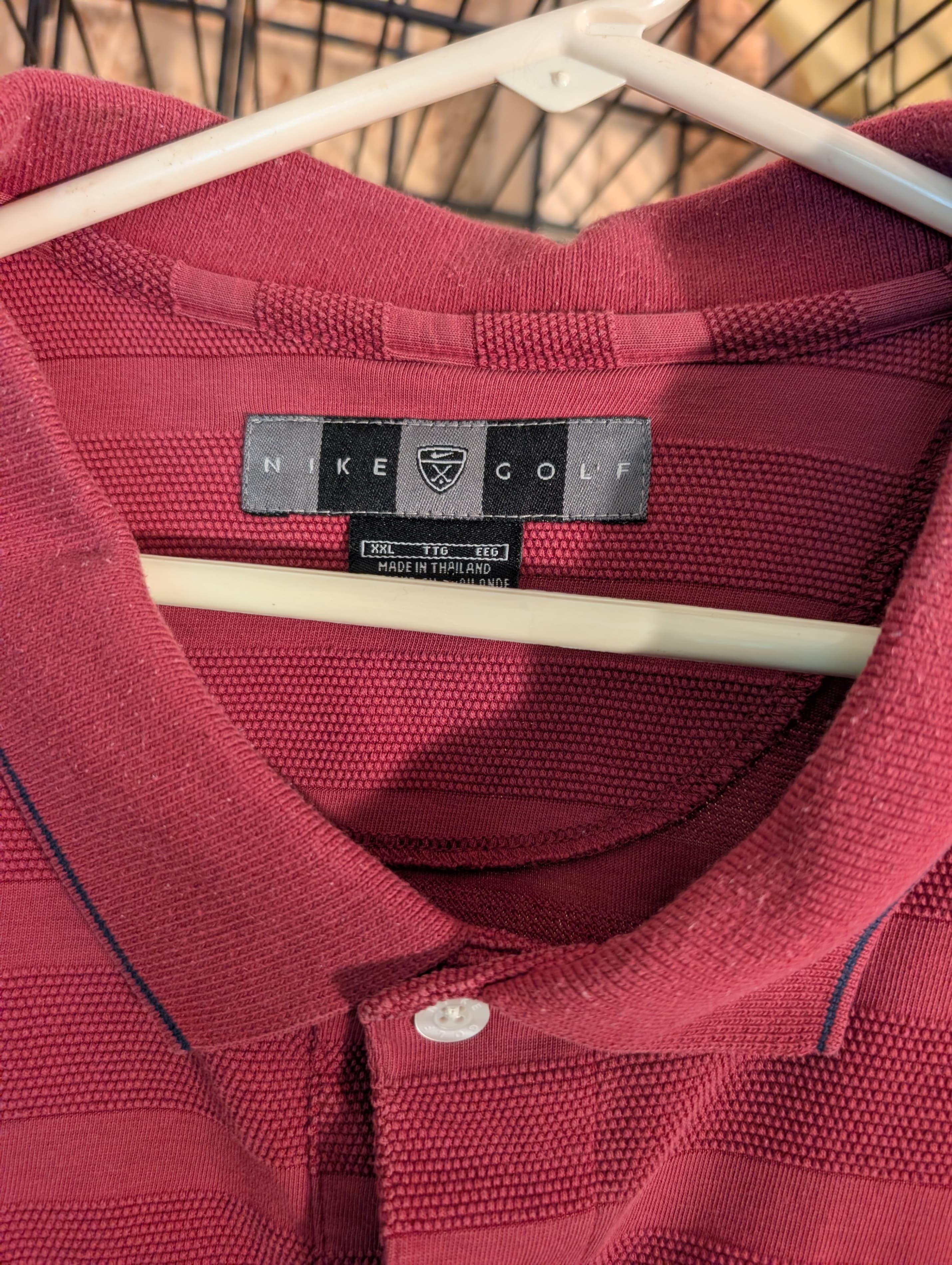 Nike Golf Polo Shirt XXL Red Striped - Thumbnail 3