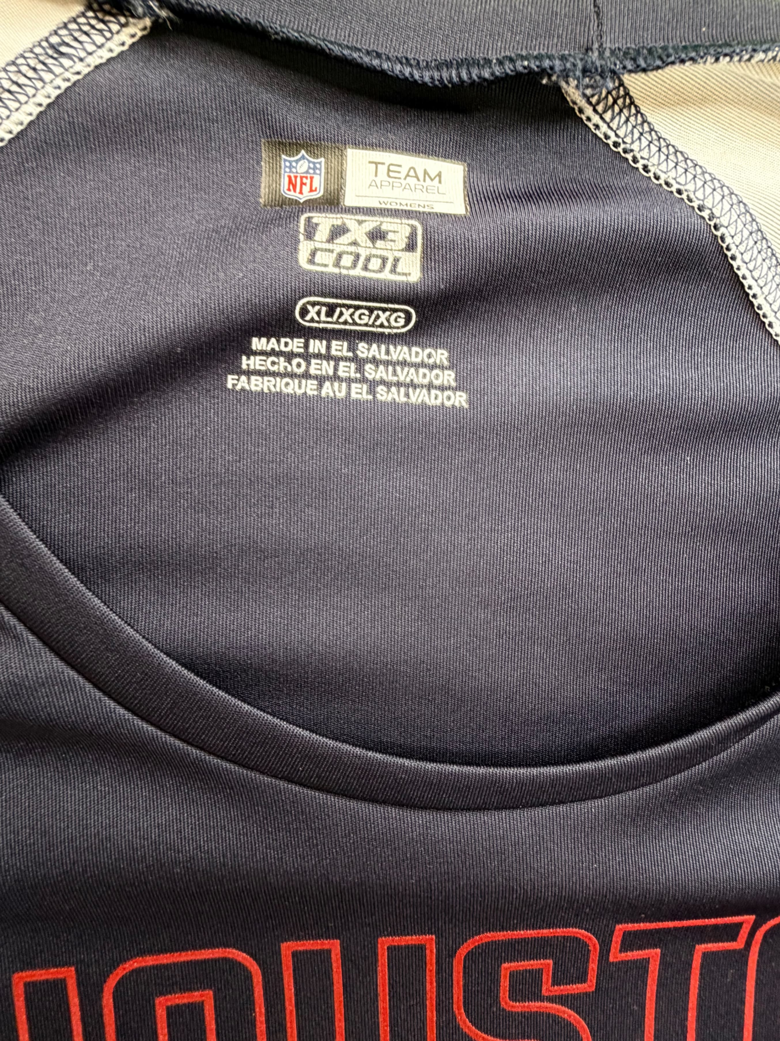 Houston Texans NFL Women Sz XL TX3 Cool Performance Shirt Navy - Thumbnail 3