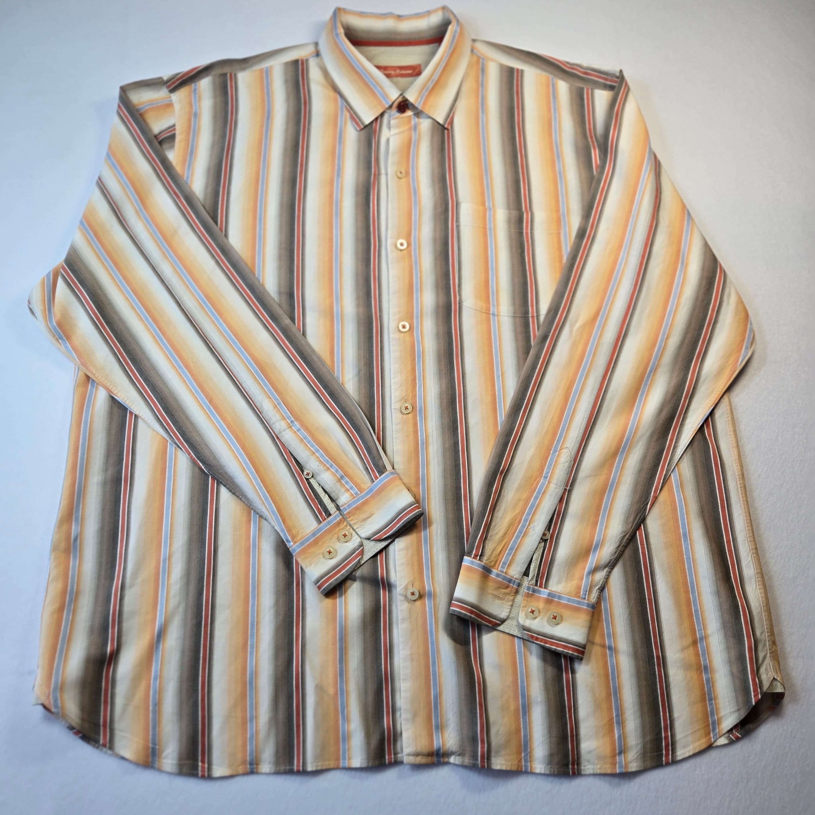 Tommy Bahama Men's Striped Button-Up Shirt XXL