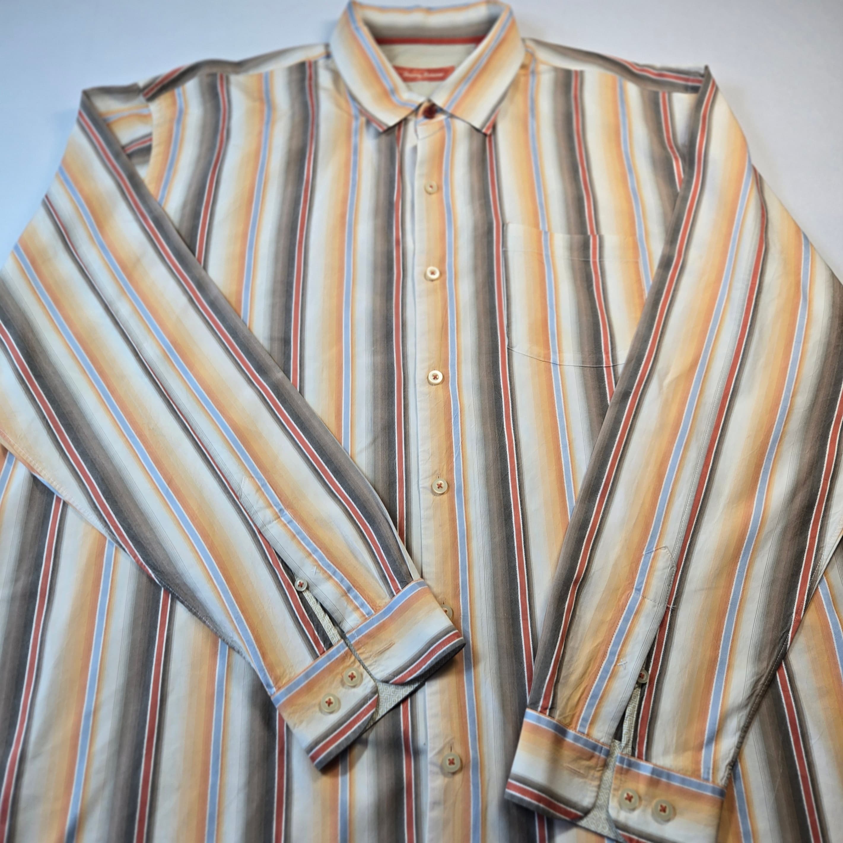 Tommy Bahama Men's Striped Button-Up Shirt XXL - Thumbnail 7