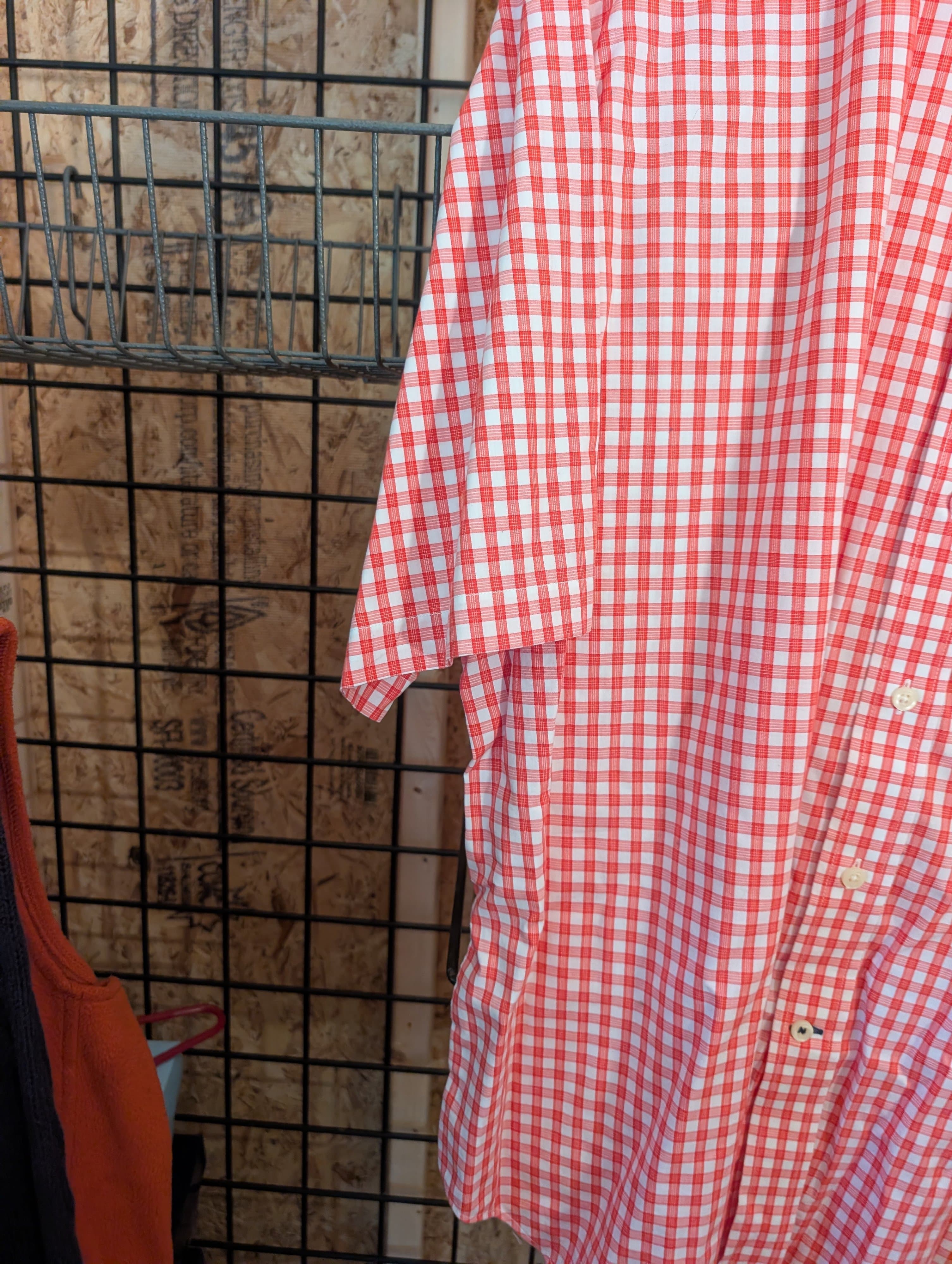 Nautica Red Gingham Short Sleeve Shirt XXL - Thumbnail 3