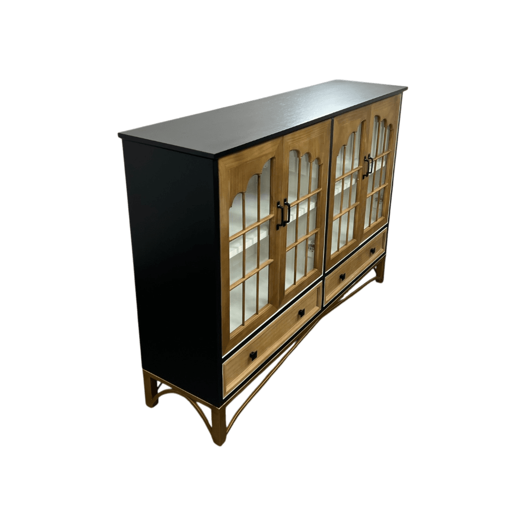 NICECABINET Vintage - Distressed Solid Wood Accent Cabinet - Thumbnail 4