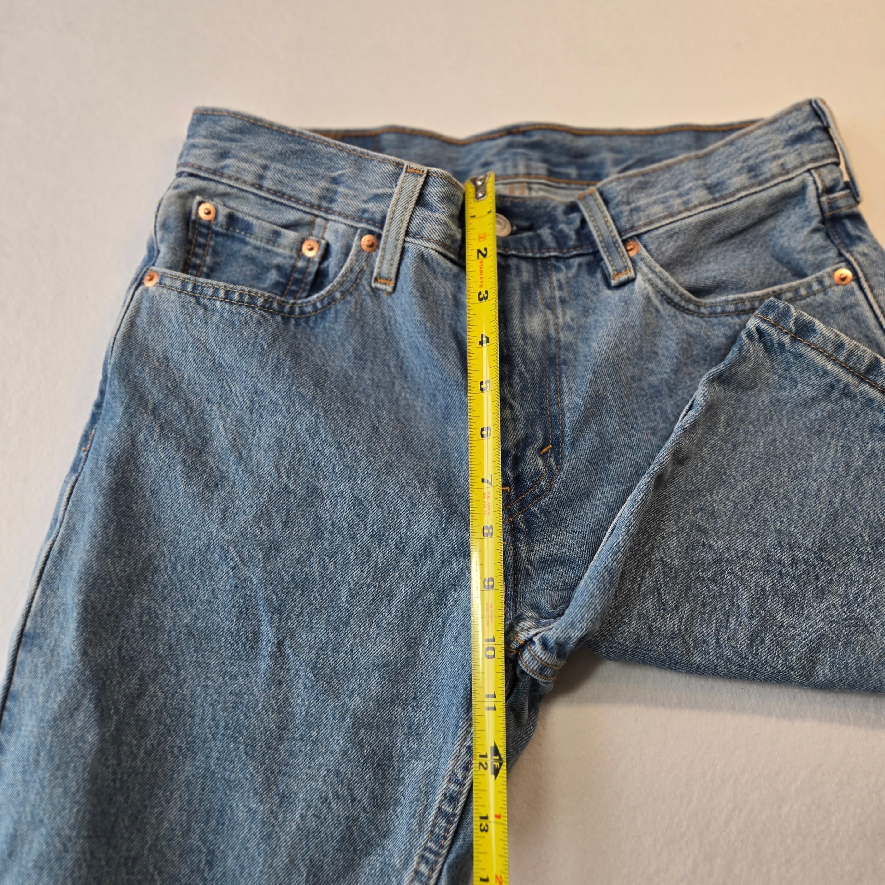 Levi's Blue Denim Jeans Size W 30 L 10 - Thumbnail 4