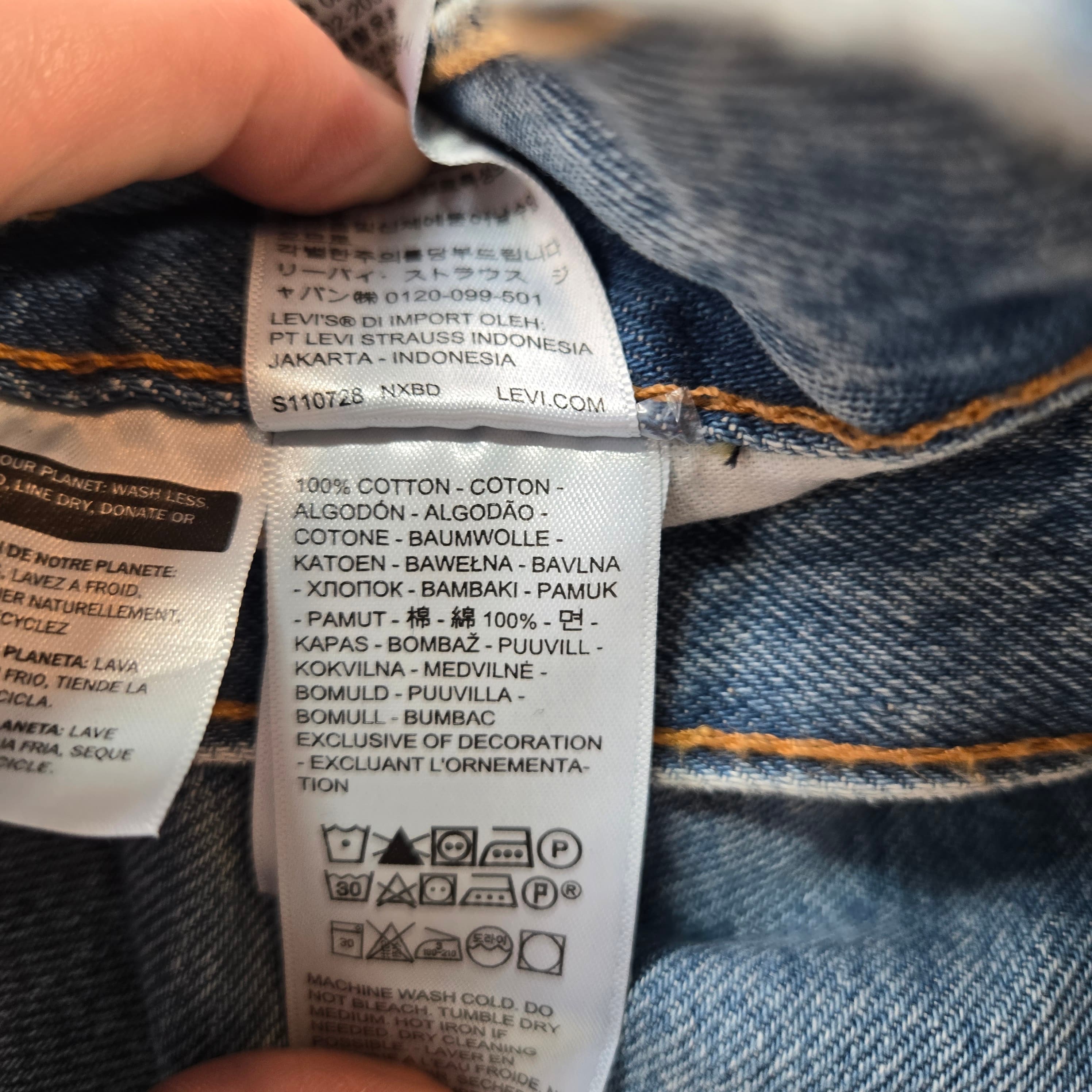 Levi's Blue Denim Jeans Size W 30 L 10 - Thumbnail 9