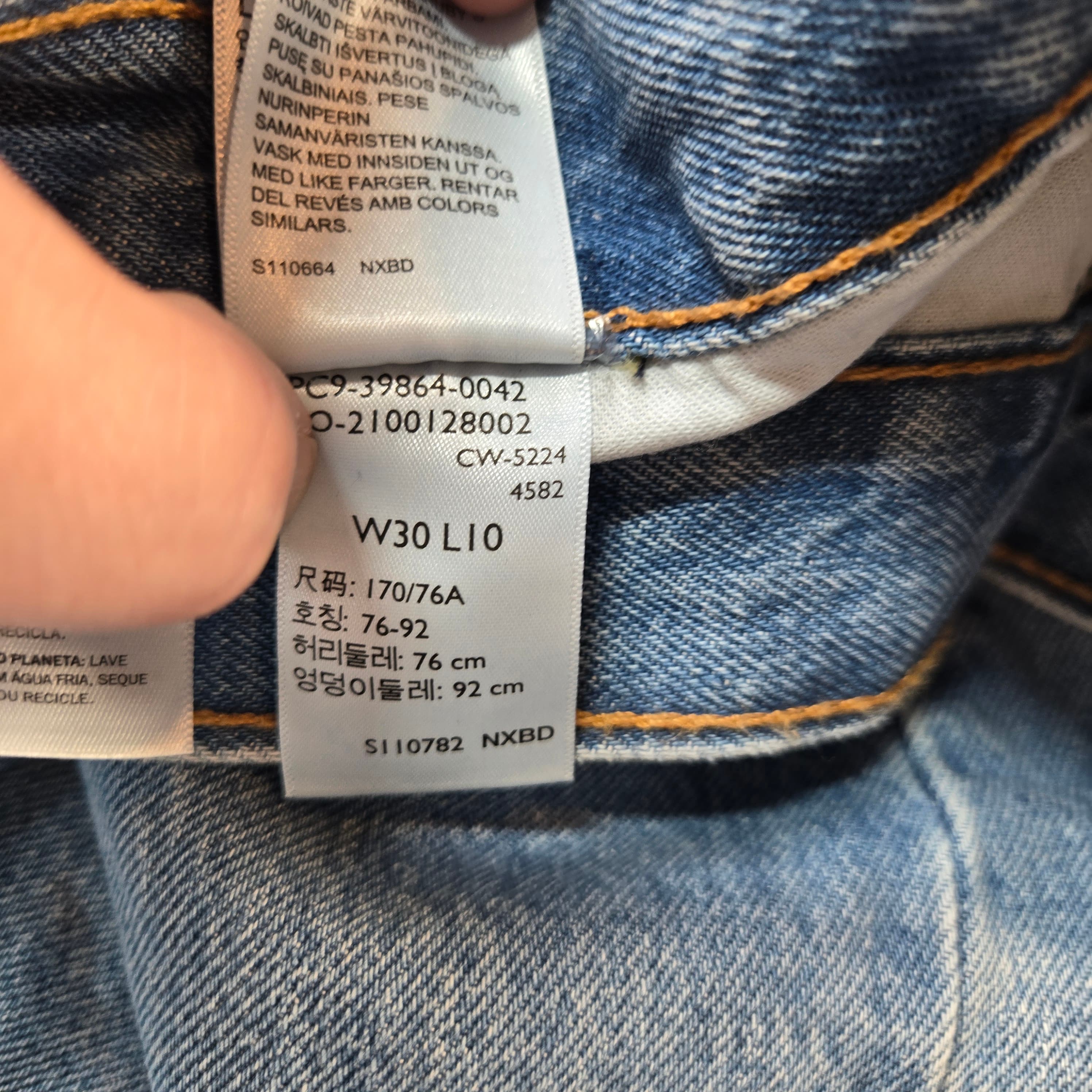 Levi's Blue Denim Jeans Size W 30 L 10 - Thumbnail 10