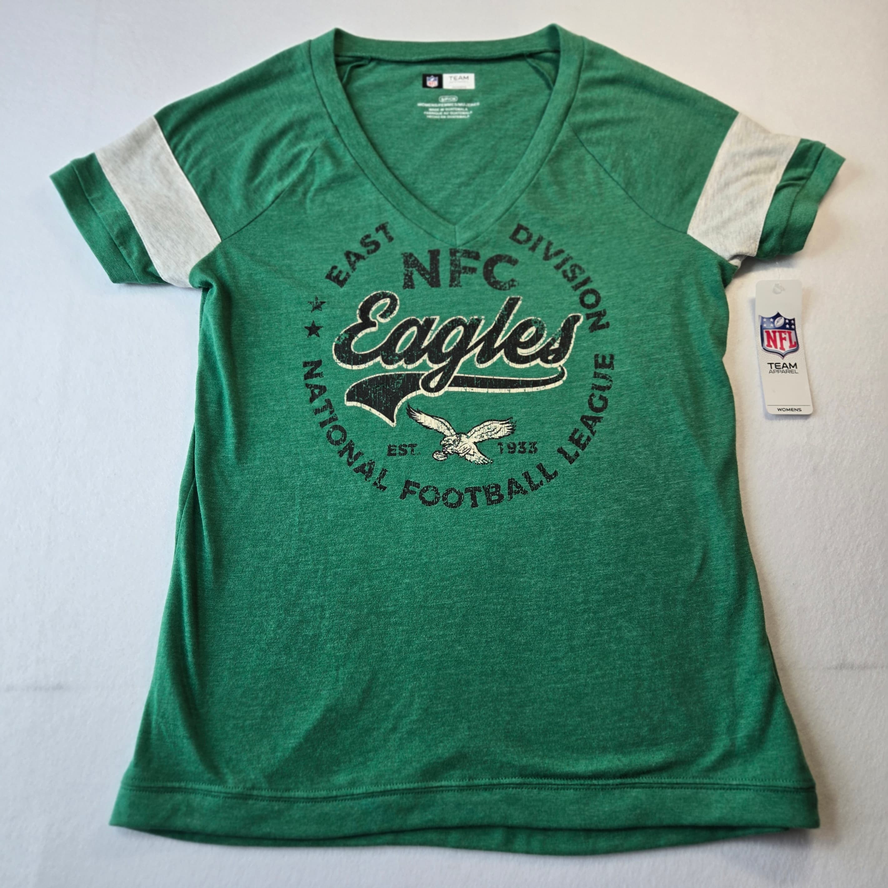 NFL Team Apparel Women's Eagles T-Shirt Green NWT Size S