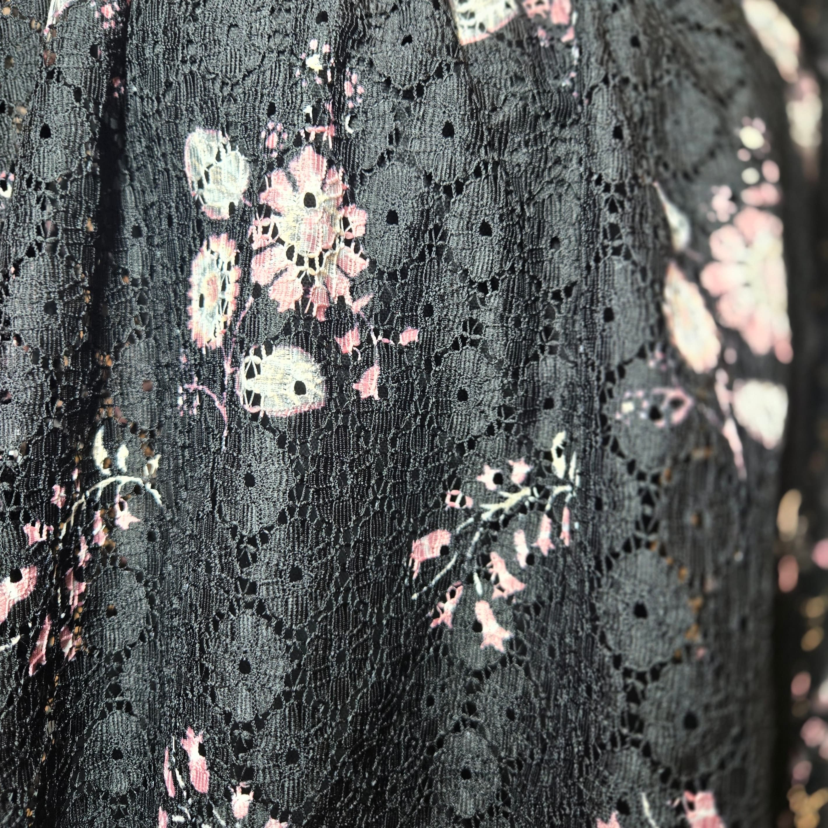 LOFT Floral Lace Top Black Size S - Thumbnail 12