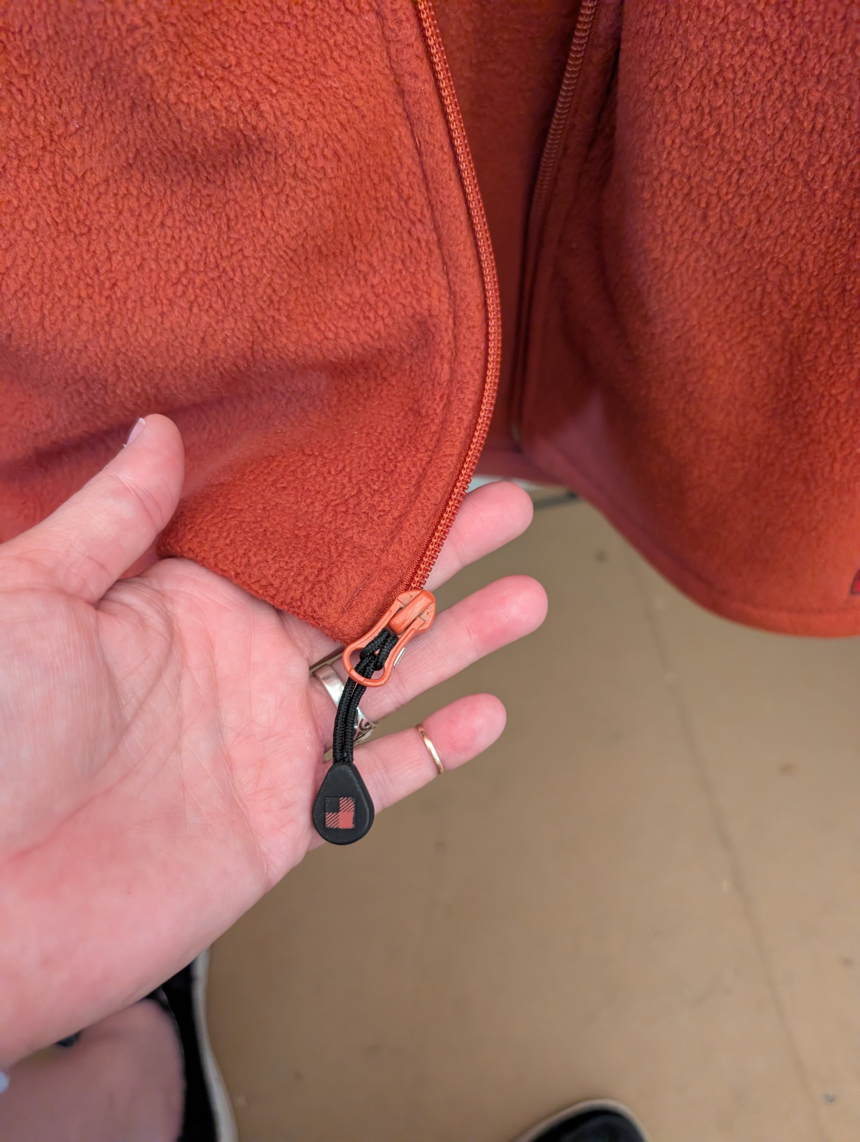 Woolrich Men's Fleece Vest Orange Size M - Thumbnail 5