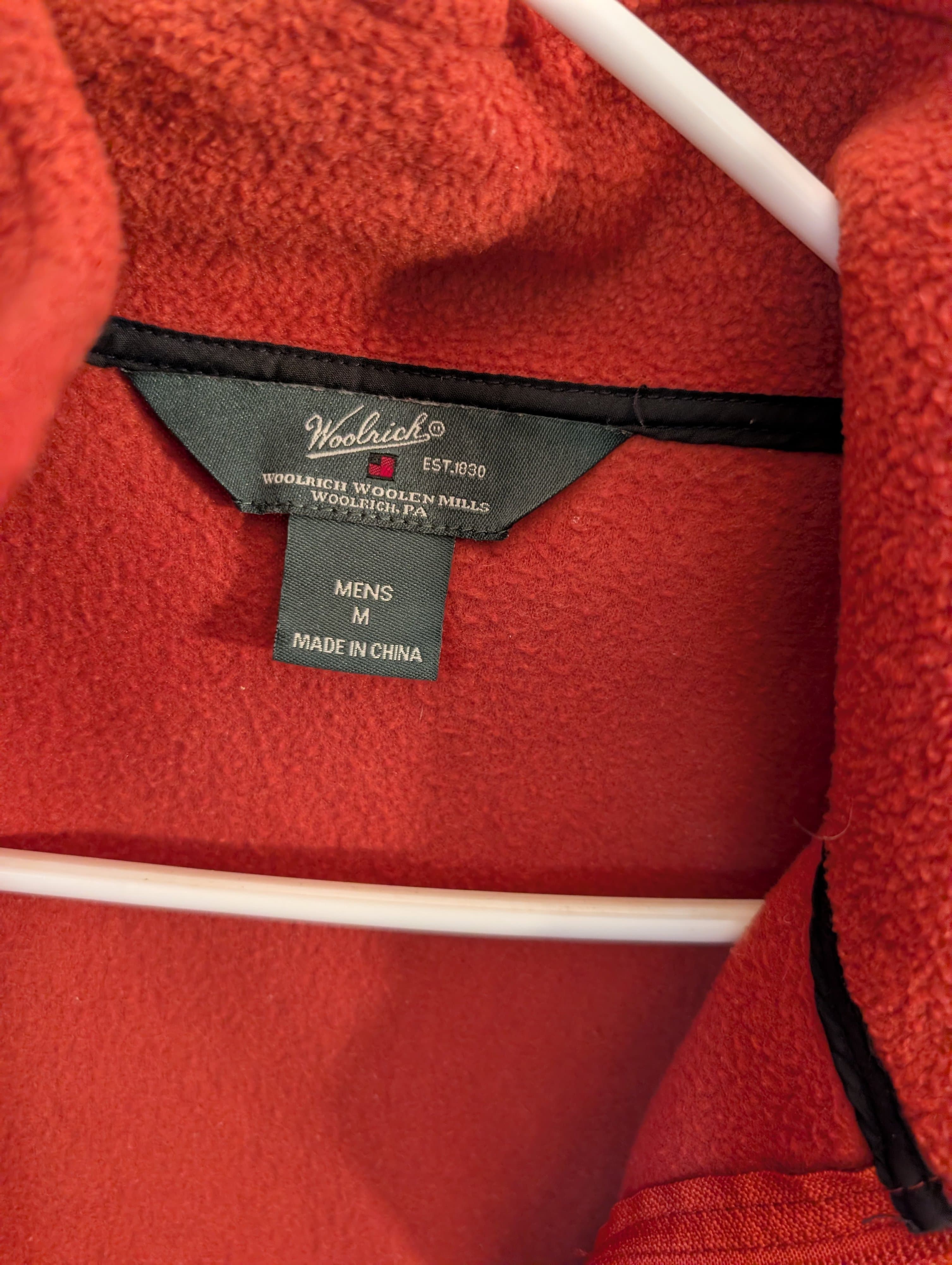 Woolrich Men's Fleece Vest Orange Size M - Thumbnail 4