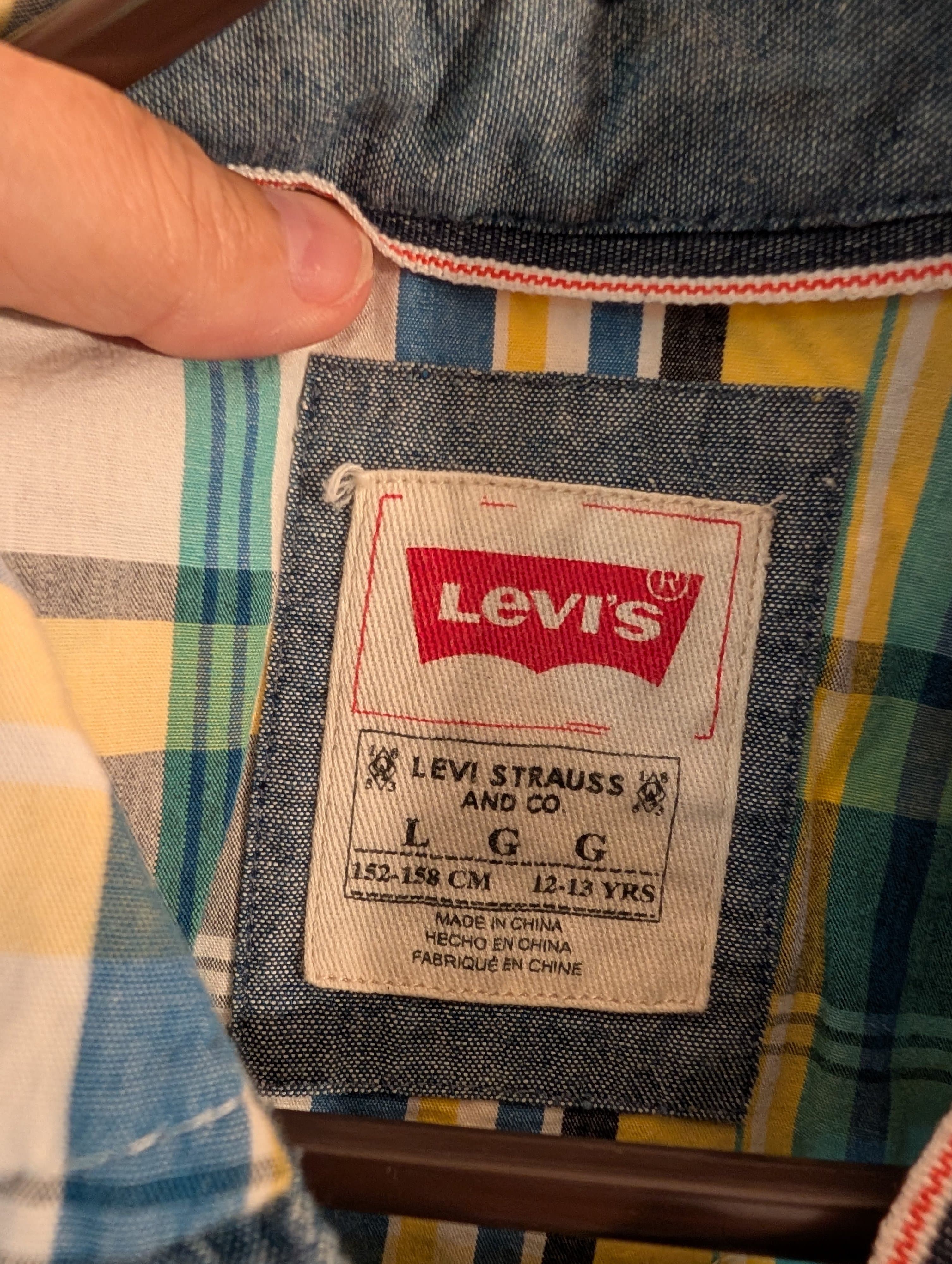 Levi's Boys Plaid Button-Up Shirt Size L - Thumbnail 4