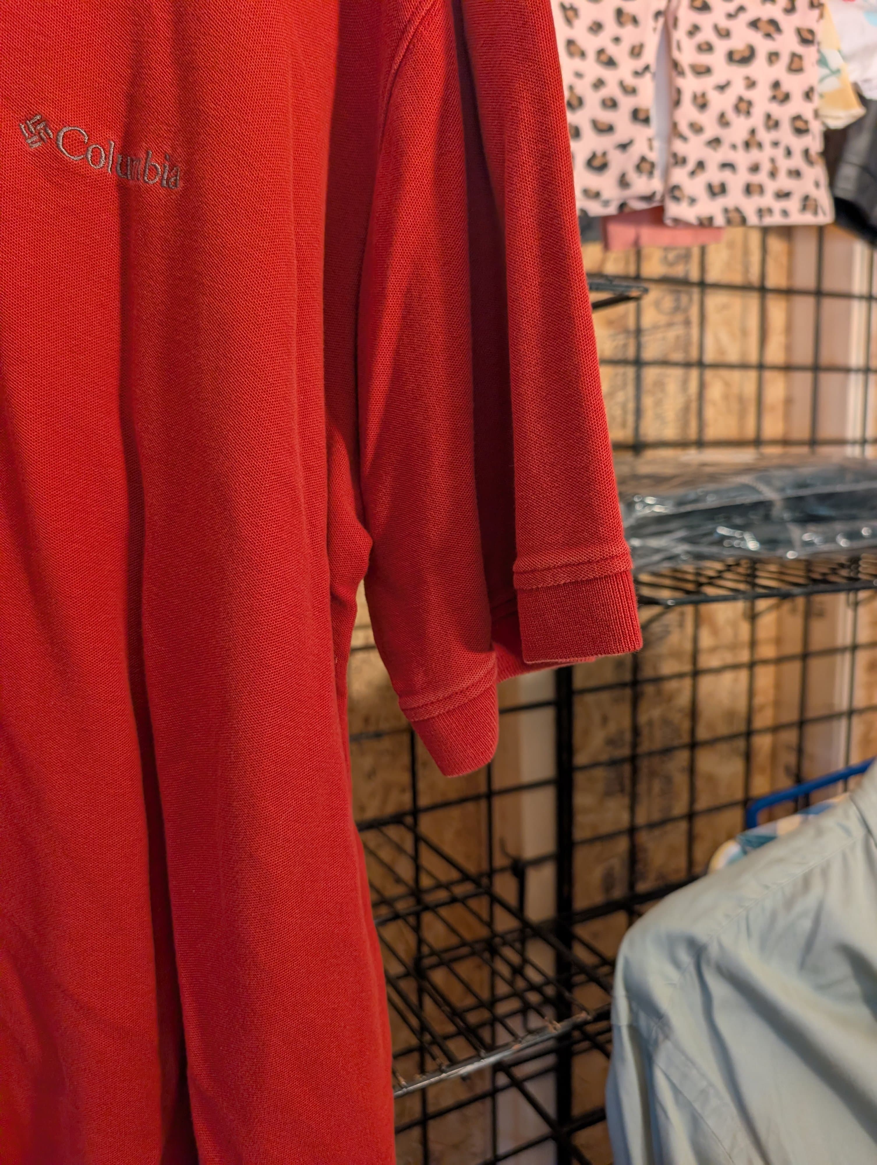 Columbia Men's Red Polo Shirt Size Large - Thumbnail 3