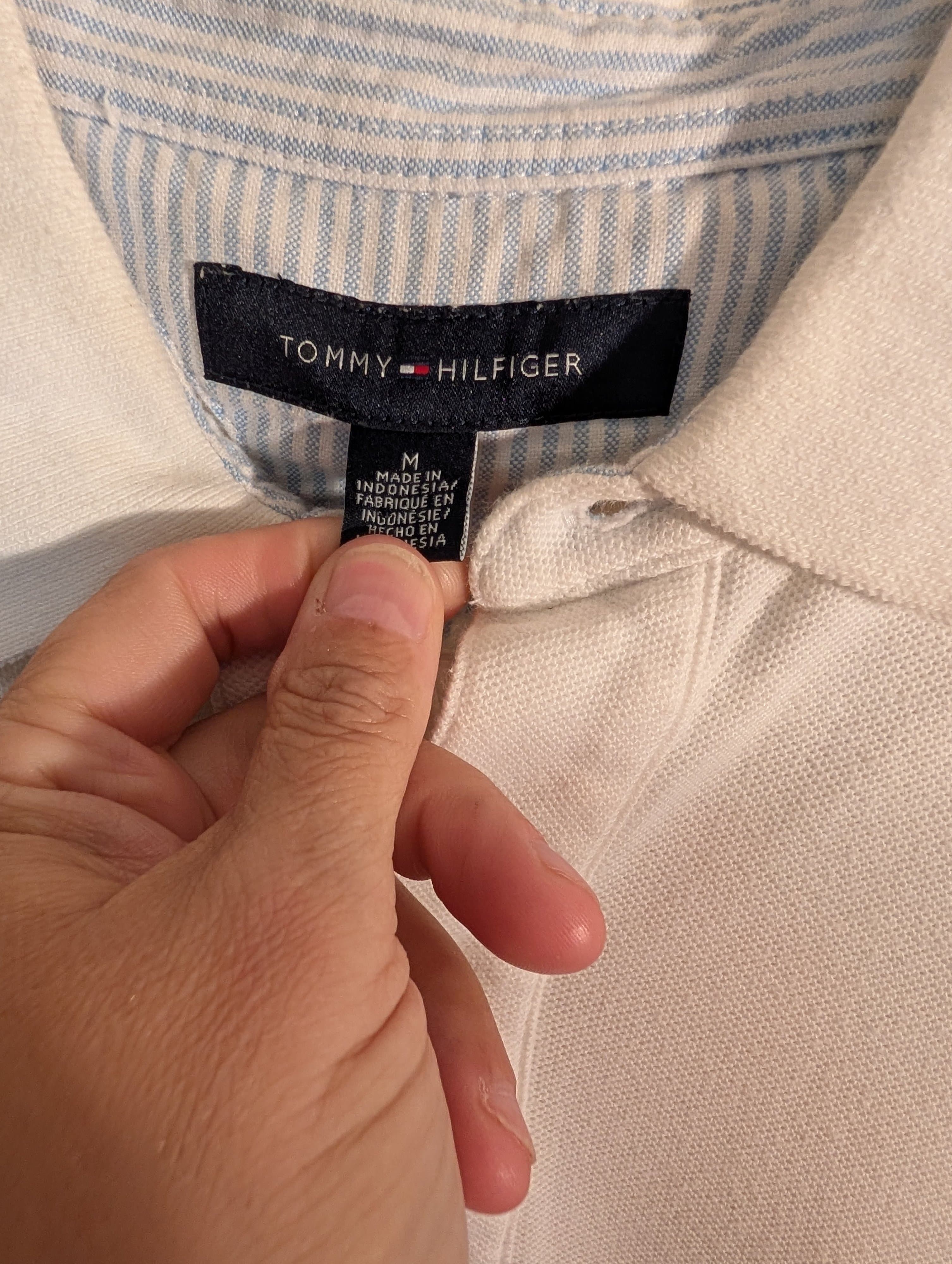 Tommy Hilfiger Men's Polo Shirt White Size M - Thumbnail 2