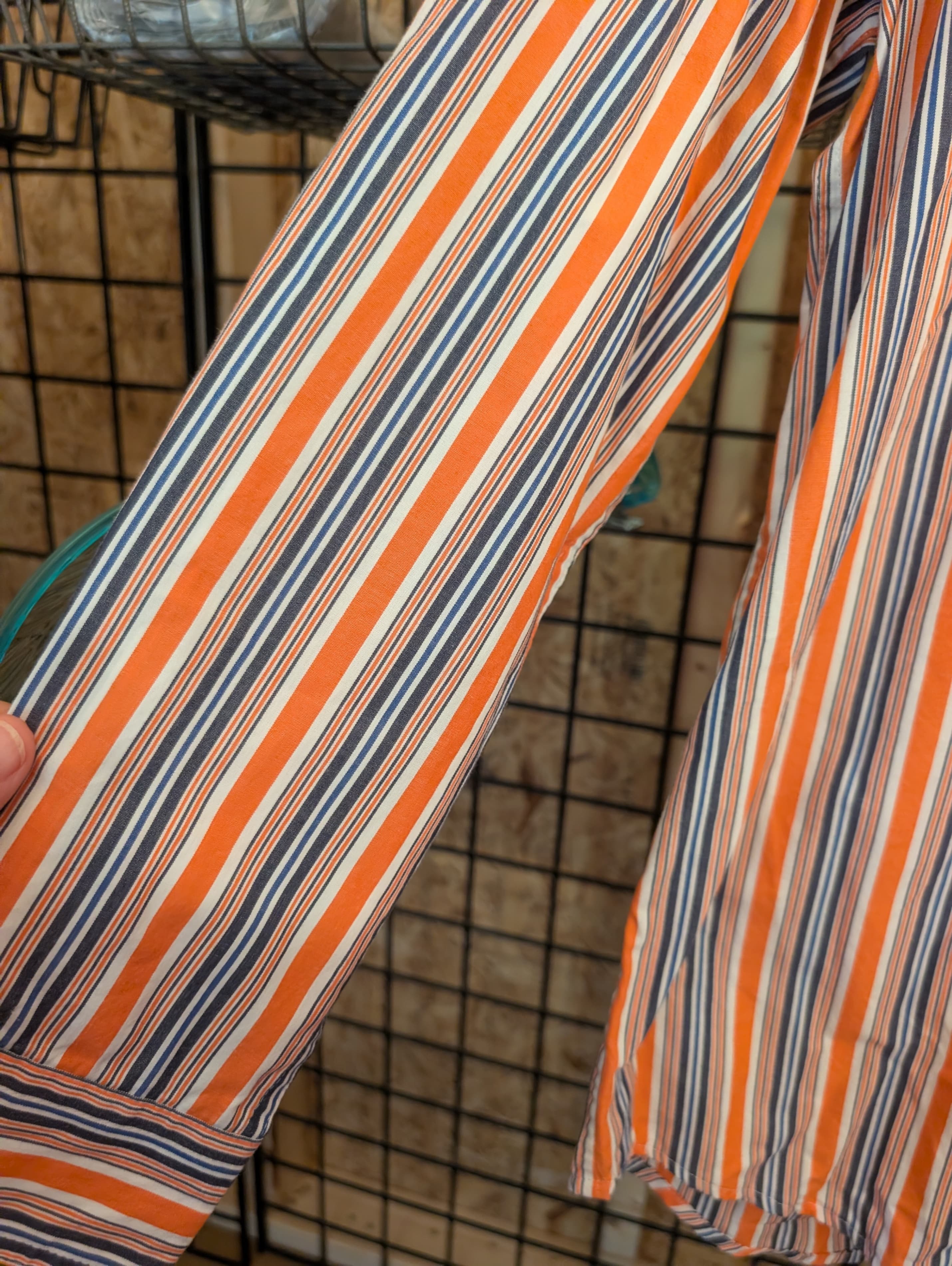 Michael Austin Striped Button-Up Shirt Size M - Thumbnail 2