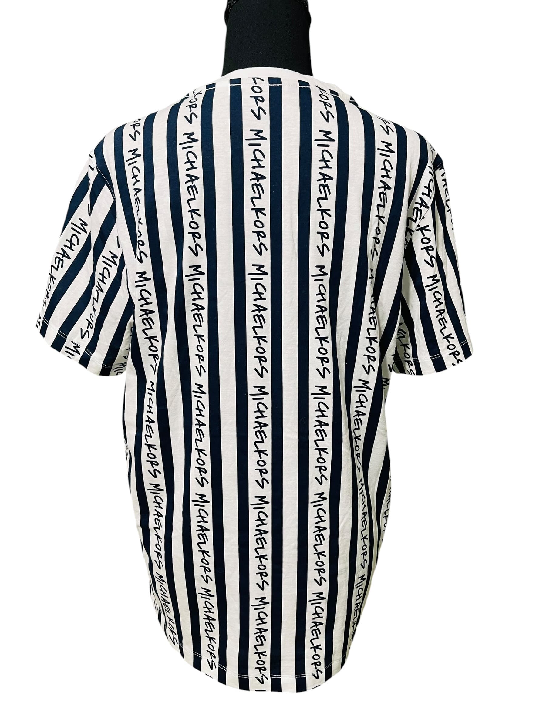 Michael Kors All Over Logo Print T-Shirt - Thumbnail 6