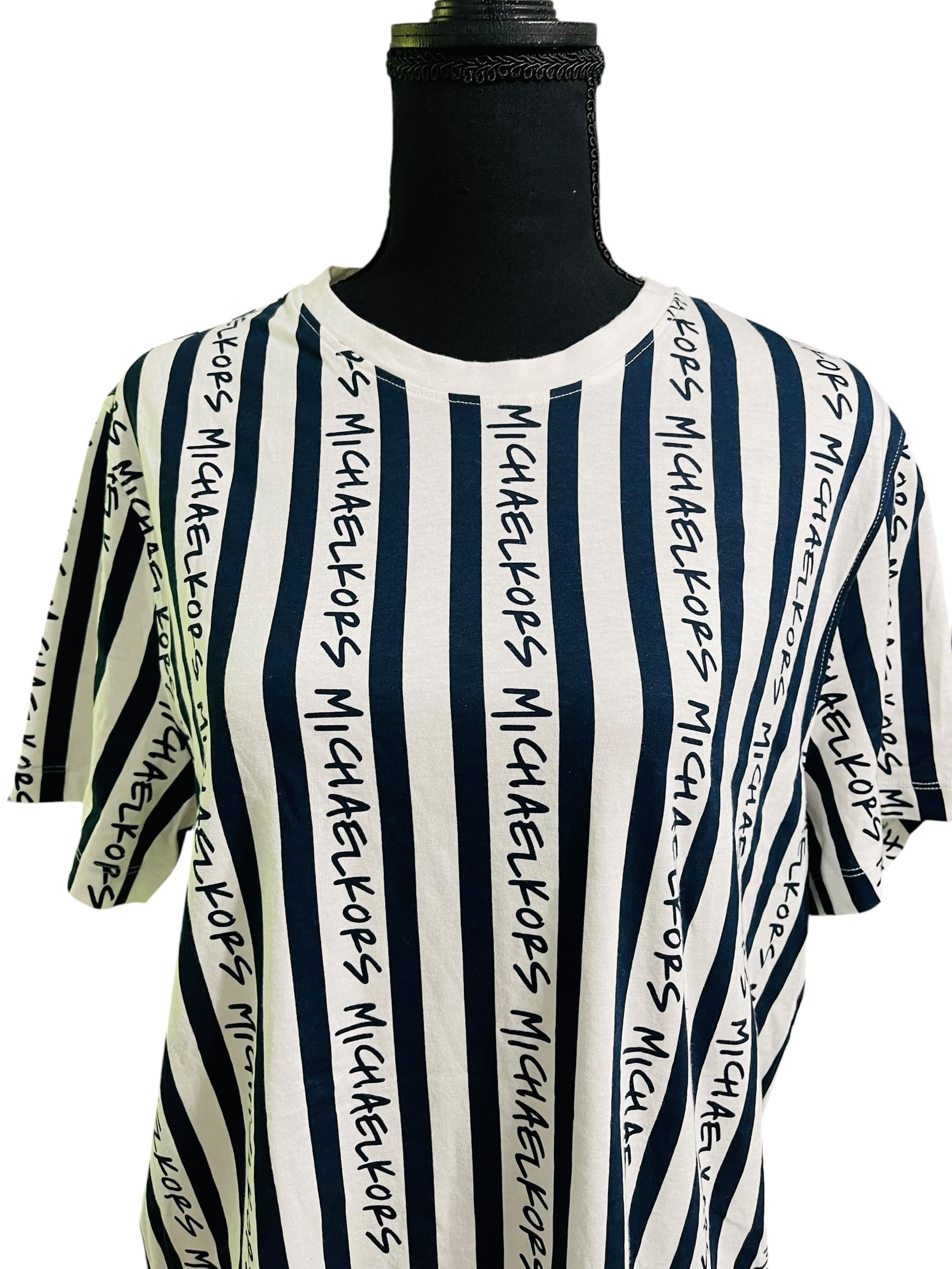 Michael Kors All Over Logo Print T-Shirt - Thumbnail 9