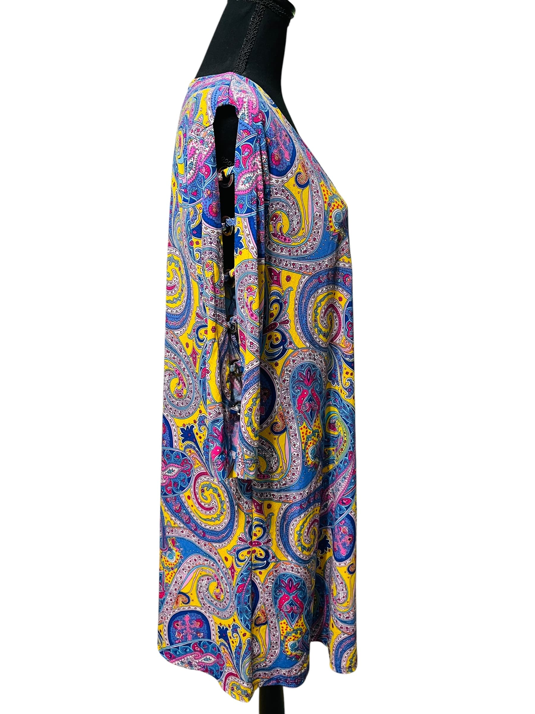 Ivy Road 3/4 Sleeve Tropical Dress - Thumbnail 5