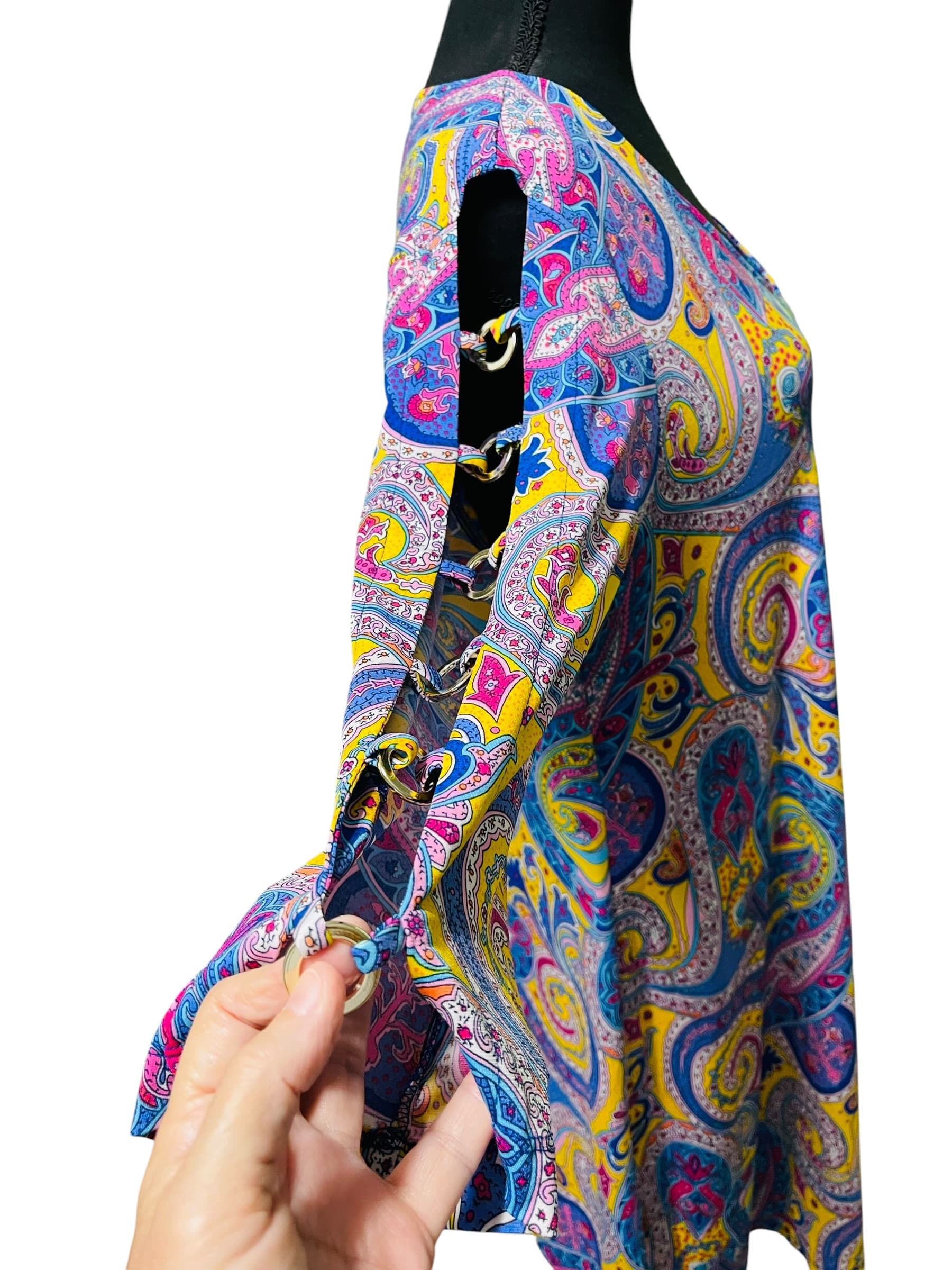 Ivy Road 3/4 Sleeve Tropical Dress - Thumbnail 6