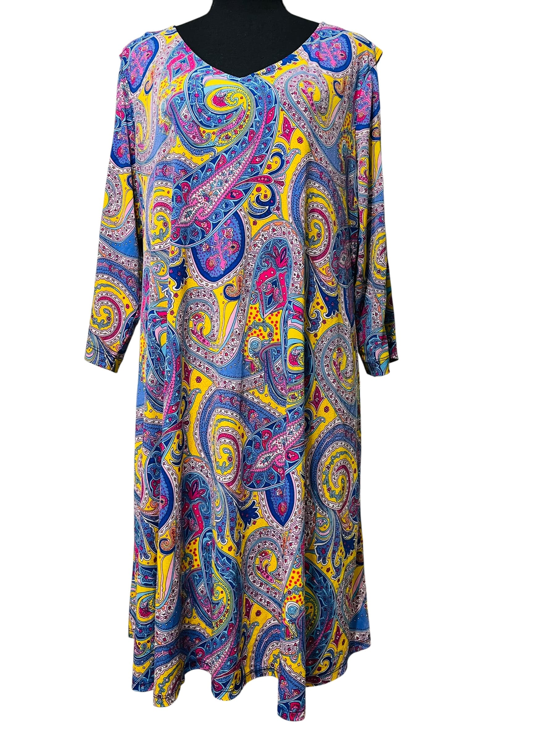 Ivy Road 3/4 Sleeve Tropical Dress - Thumbnail 3