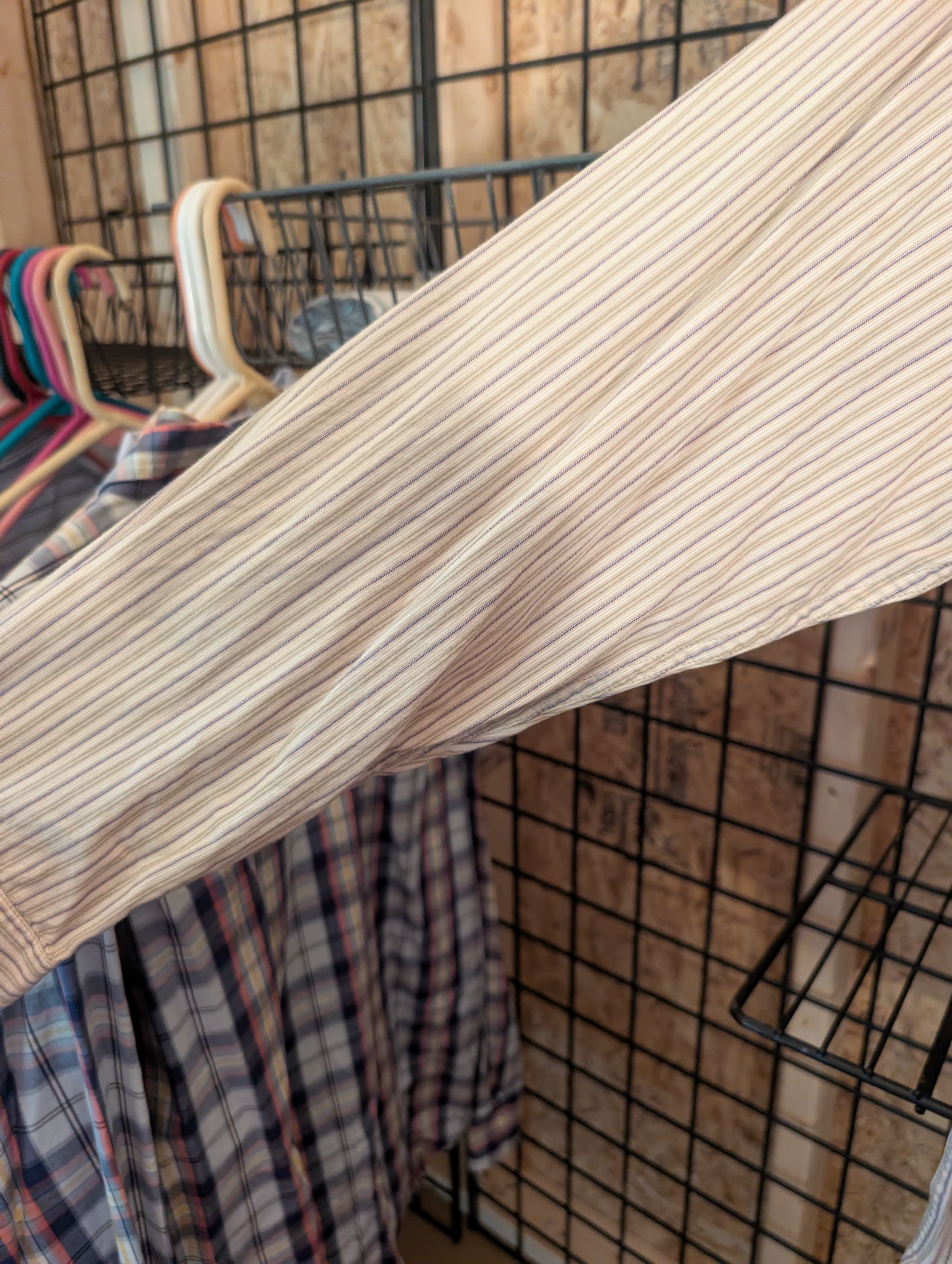 Nautica Jeans Company Striped Button-Up Shirt Medium - Thumbnail 3