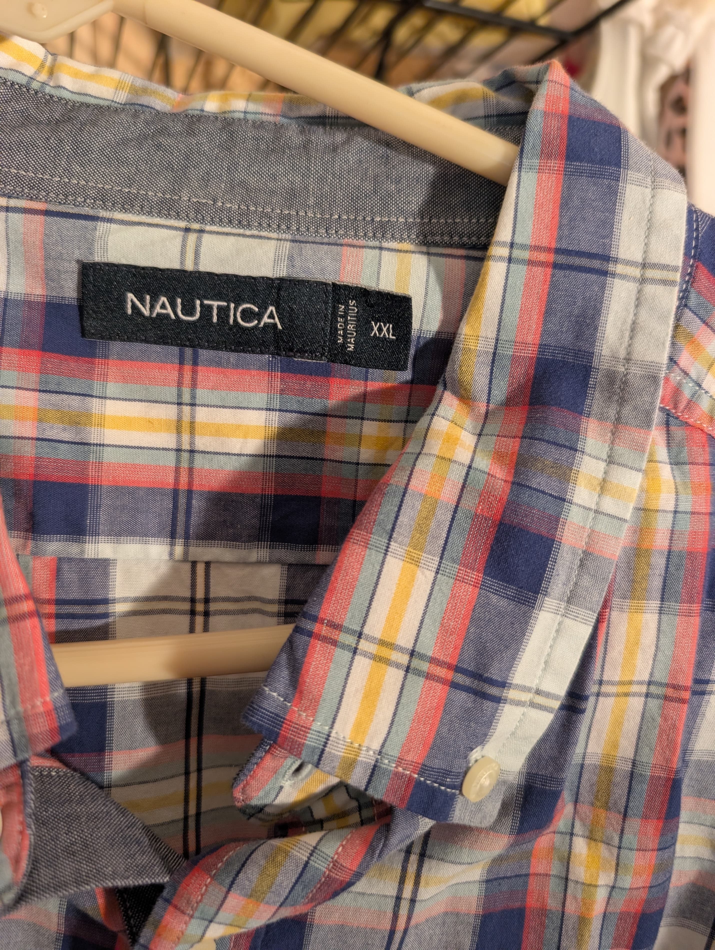 Nautica Men's Plaid Button-Down Shirt XXL - Thumbnail 2