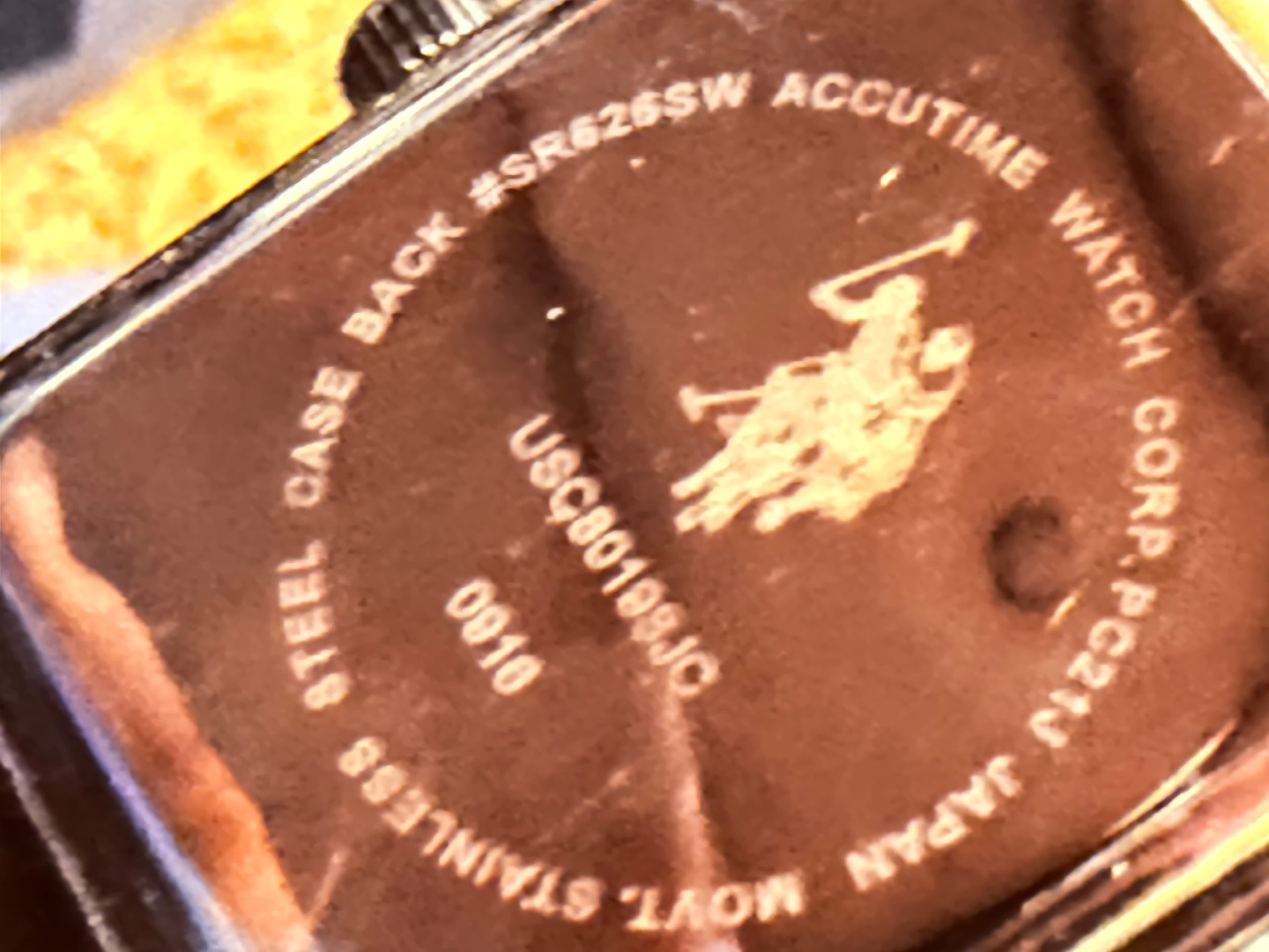 US Polo Assn USC80198JC Mens Watch Black Dial Gold Tone Needs Battery - Thumbnail 5