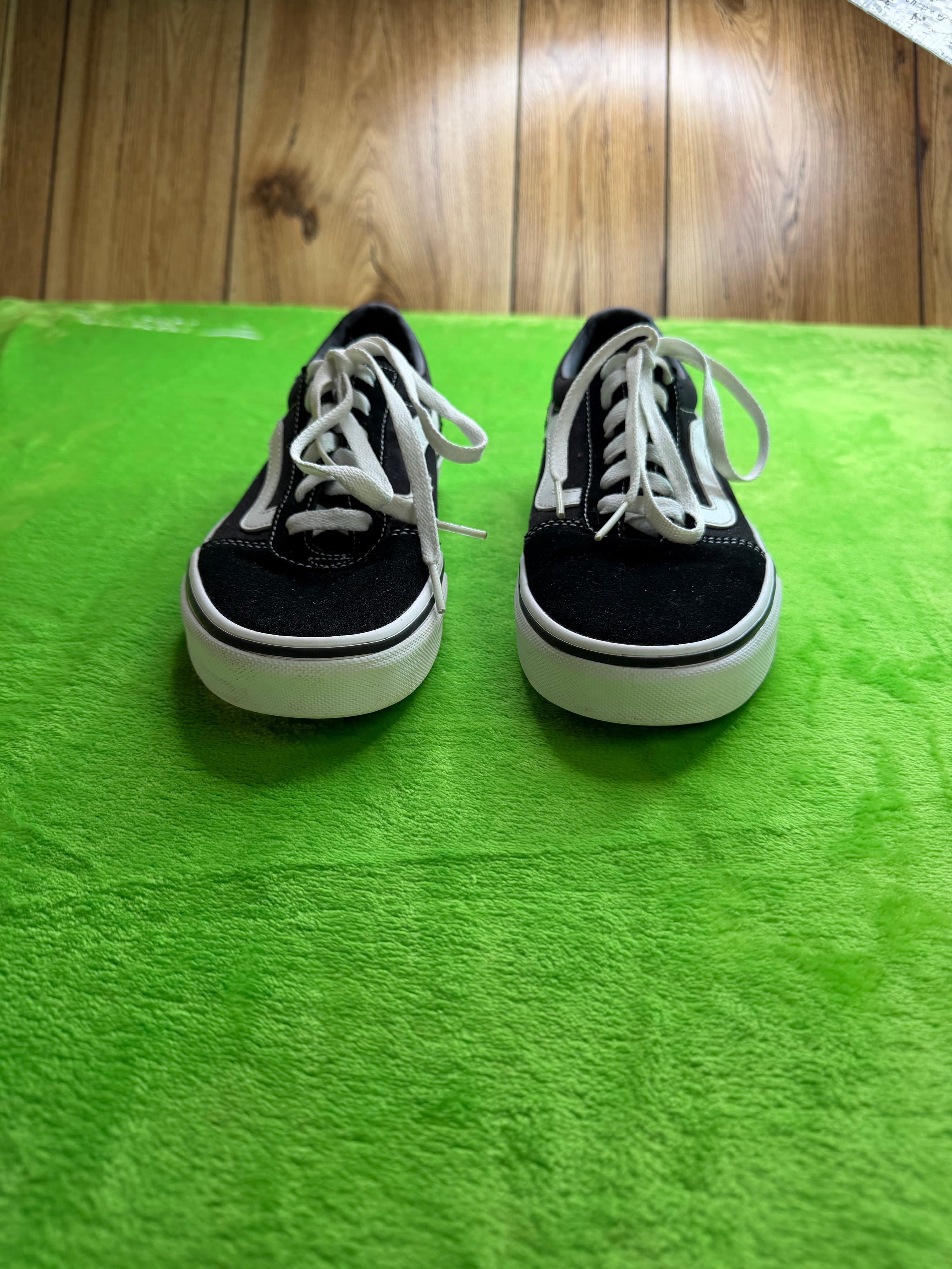 Vans Old Skool Womens Sz 8 Black White 500714 Skate Sneakers - Thumbnail 3