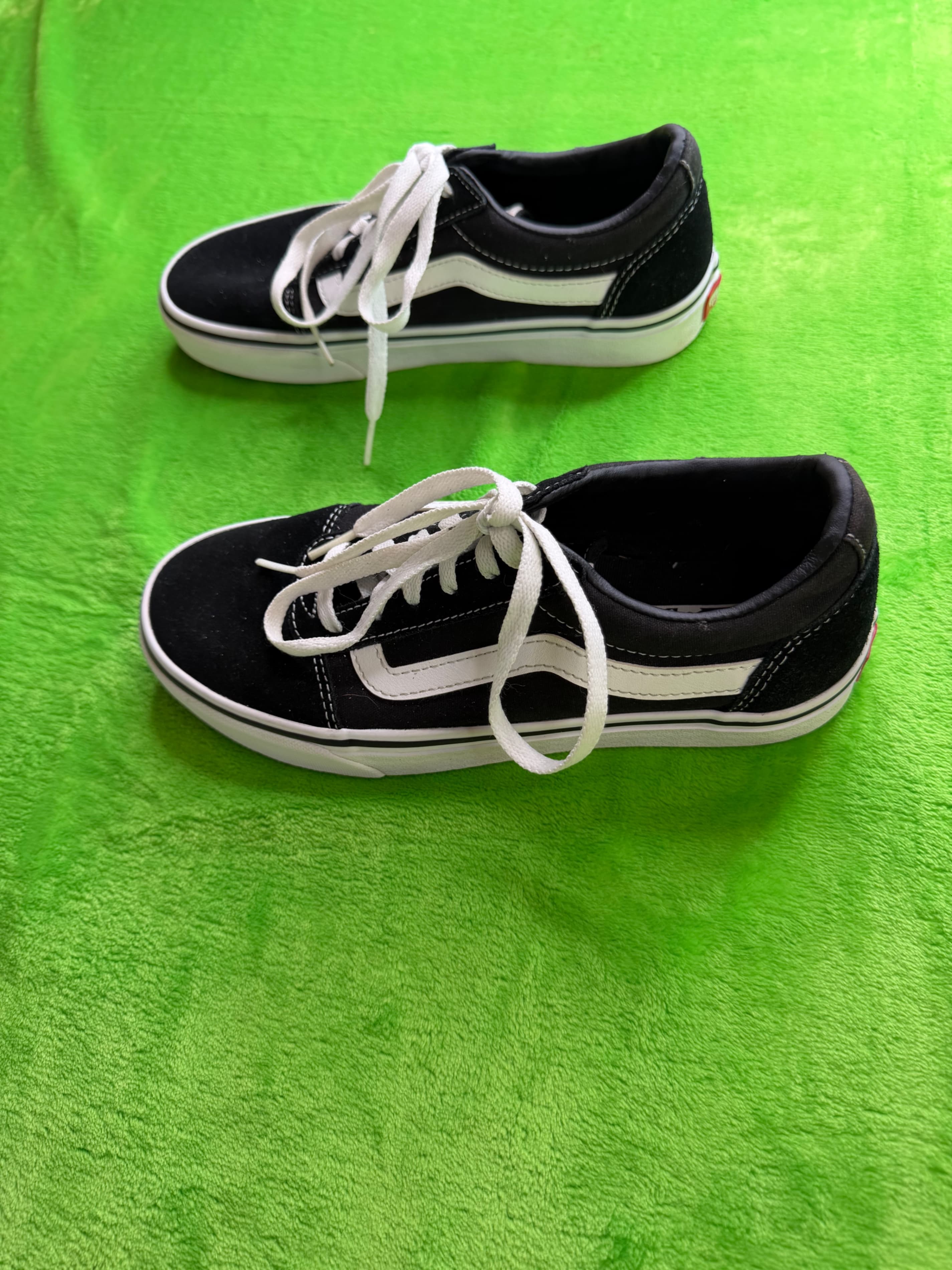 Vans Old Skool Womens Sz 8 Black White 500714 Skate Sneakers - Thumbnail 4