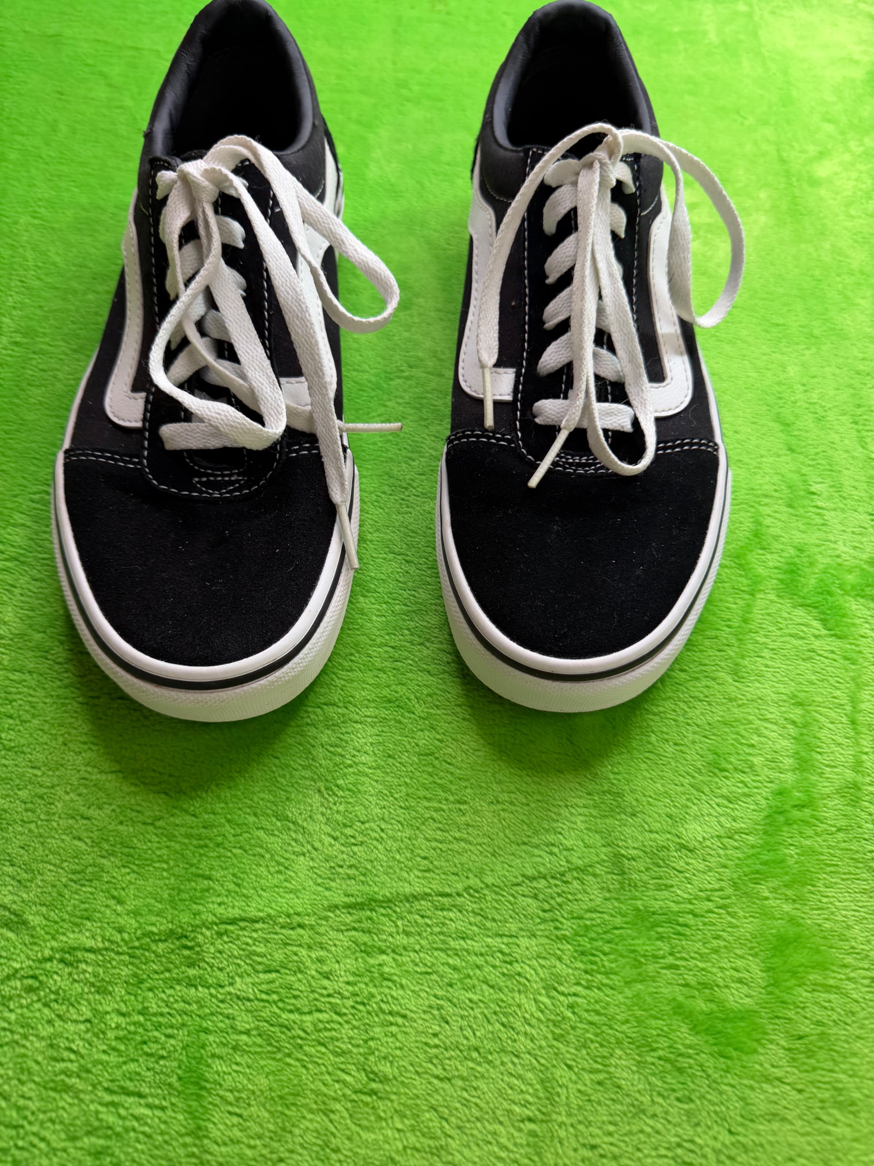 Vans Old Skool Womens Sz 8 Black White 500714 Skate Sneakers - Thumbnail 2