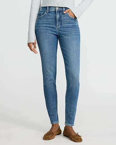 Women's Slim Fit Jeans - Medium Wash - Thumbnail 3