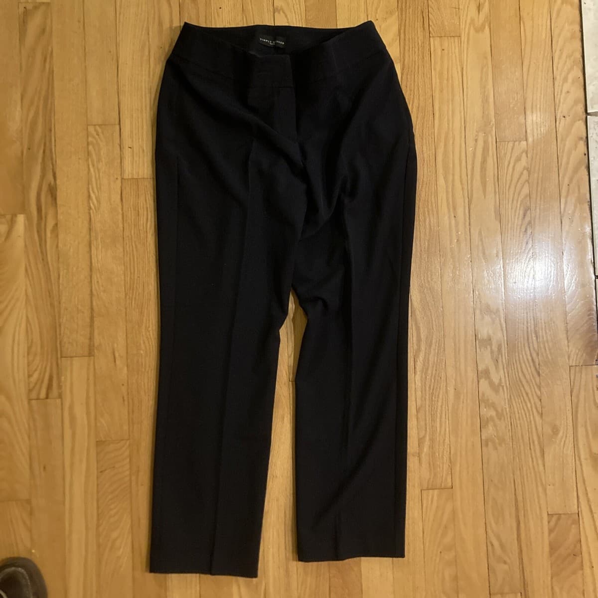 Simply Styled Women's Petites' Straight Fit Dress Pants - Cotton Night - Thumbnail 4