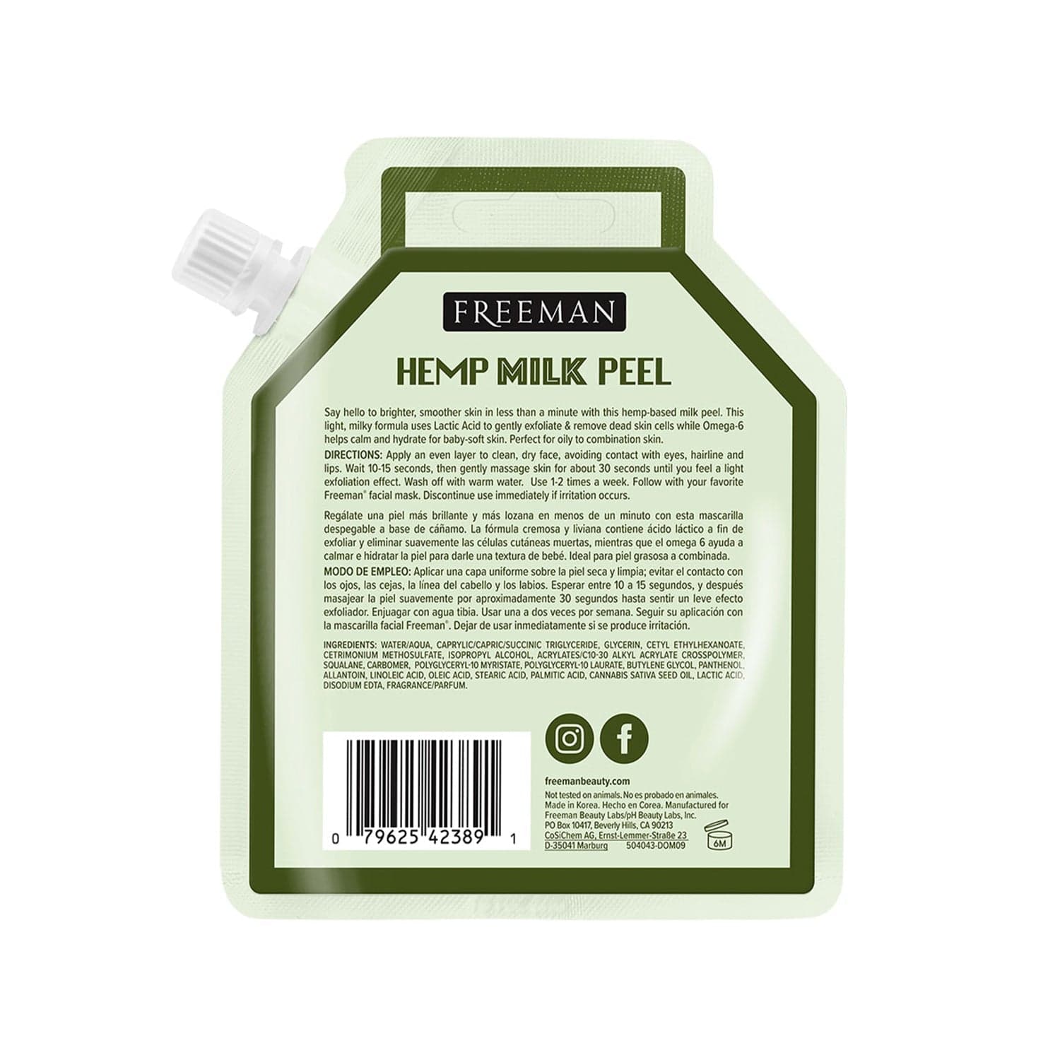 Freeman Hemp Milk Peel, Multicolor - Thumbnail 2