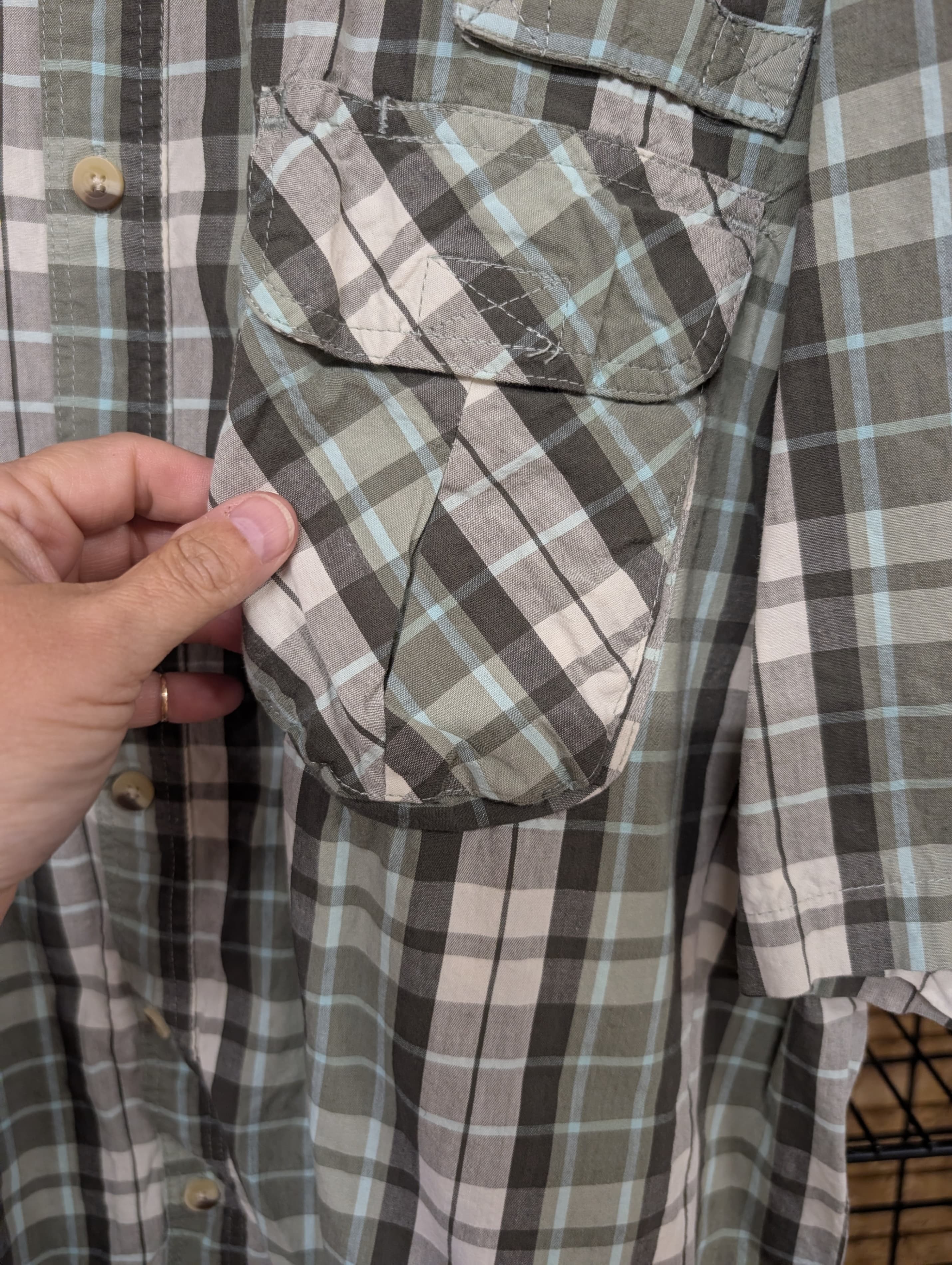 Canyon Creek Men's 2XL Plaid Short Sleeve Shirt - Thumbnail 2