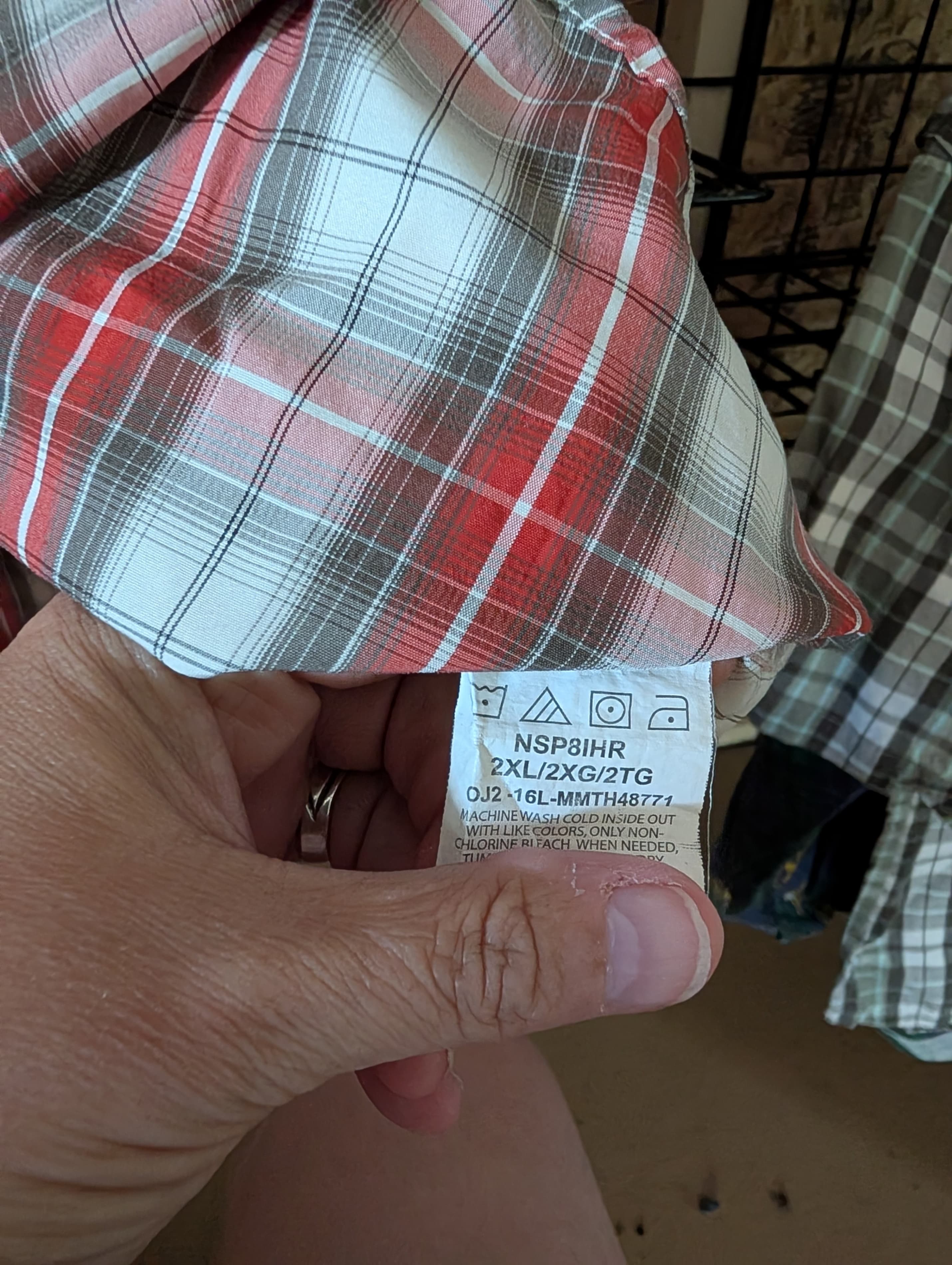 Wrangler Plaid Short Sleeve Shirt 2XL - Thumbnail 2