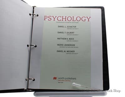 Psychology Canadian Fourth Edition Textbook by Schacter, Gilbert, Nock, Johnsrud - Thumbnail 3