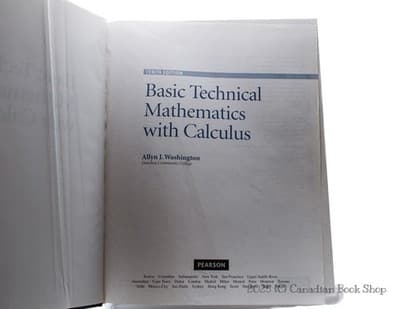 Basic Technical Mathematics with Calculus, Tenth Edition by Allyn J. Washington - Thumbnail 3