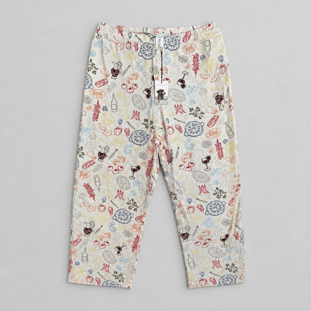 Sincerely Jules Food Theme Printed Beach/Lounge Pants Small NWT