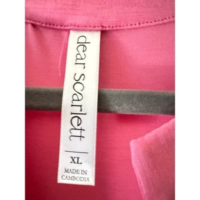 Dear Scarlett Hot Pink Sleeveless V Neck Midi Dress Women's XL - Thumbnail 2