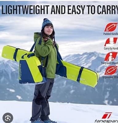 Tenesport Padded Ski Bag Yellow - Thumbnail 4