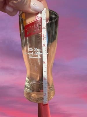 NICE!!!! Vintage Set of 4 Schlitz Pilsner Beer Glasses 5.5 Tall Very Nice - Thumbnail 2