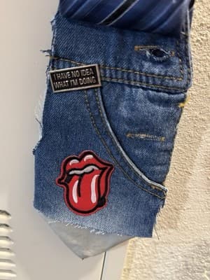 Upcycled Rolling Stones Tie Necklace – One of a Kind - Thumbnail 2