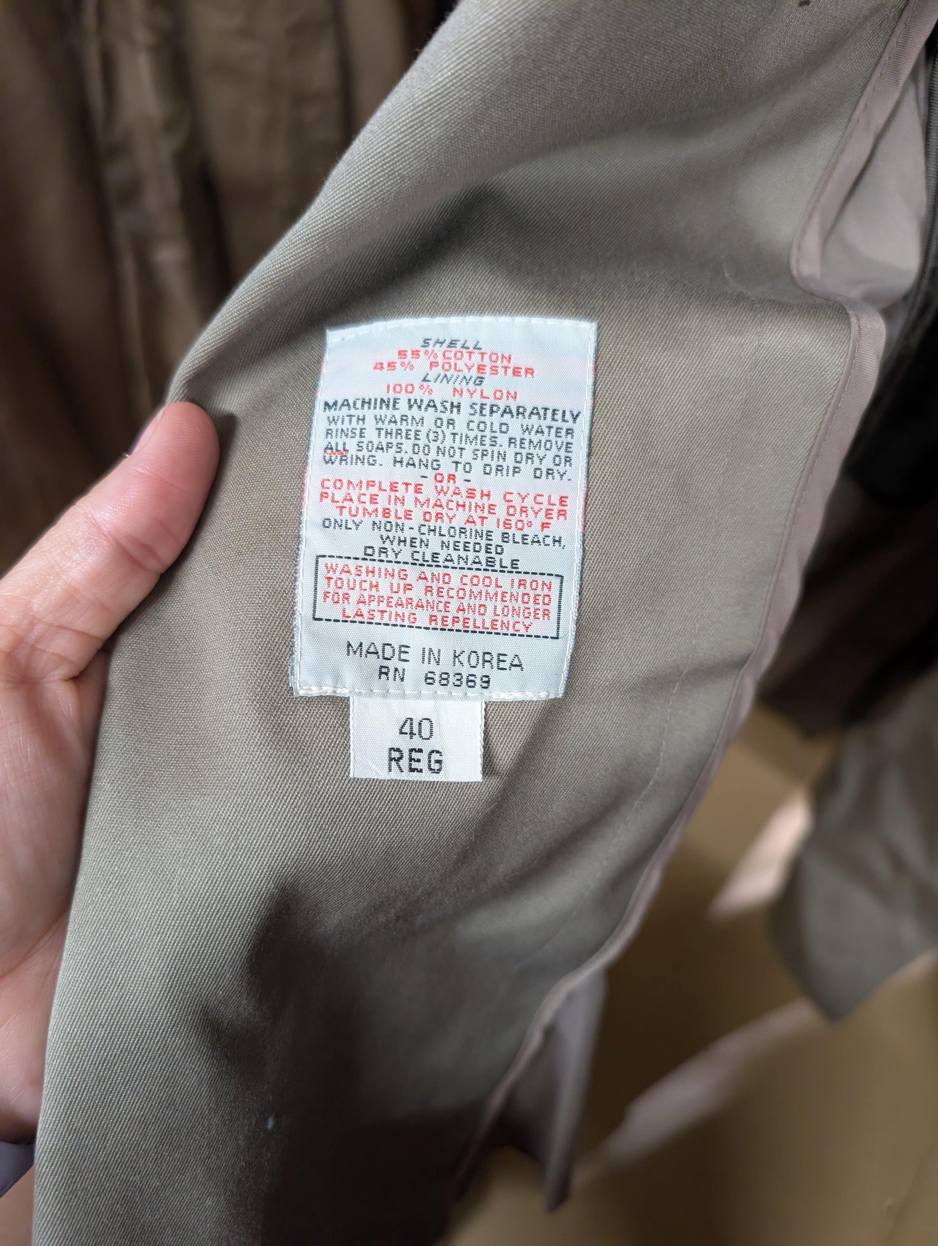 Cornie II Men's Trench Coat Size 40 Reg - Thumbnail 3
