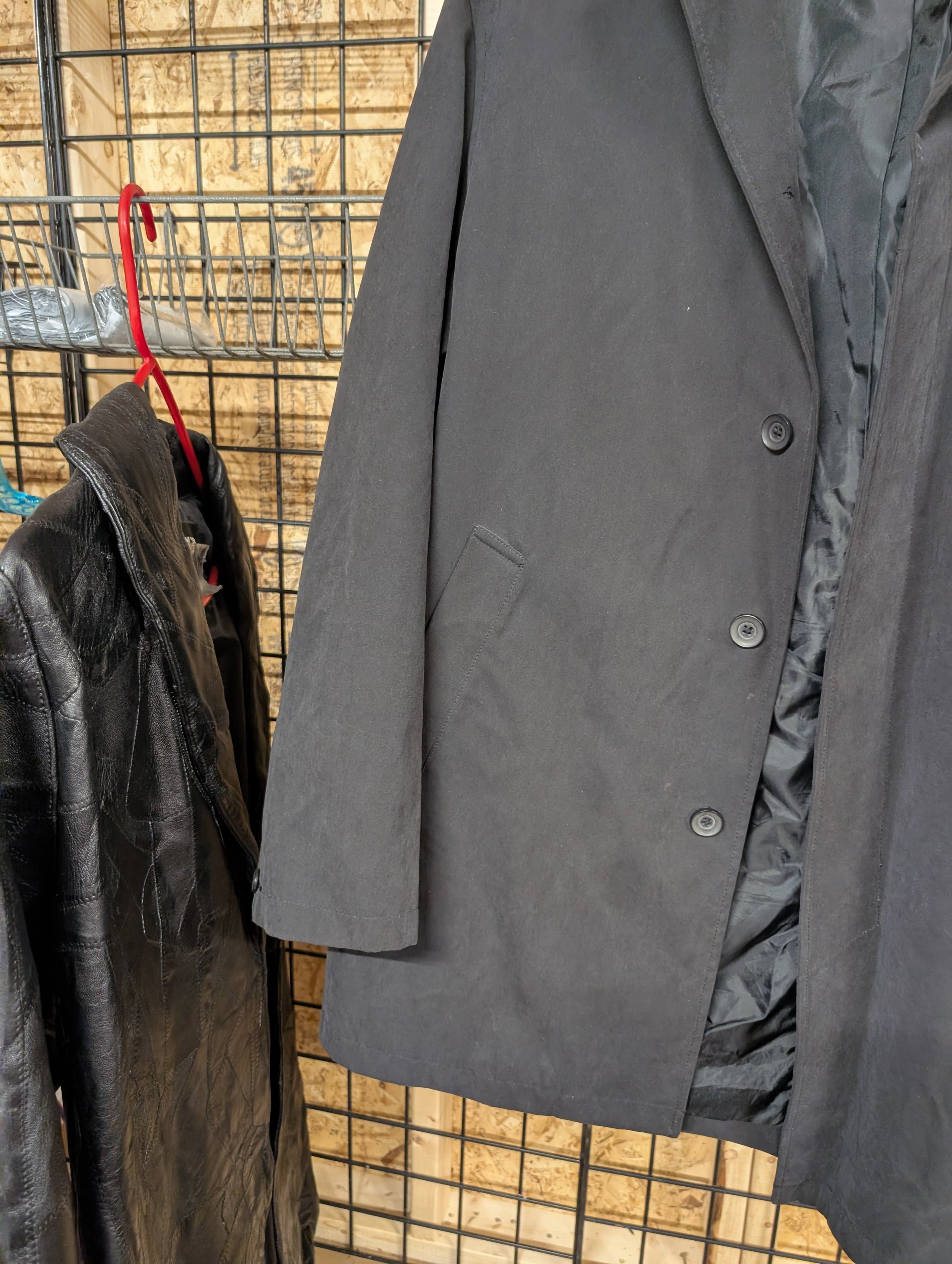 H&M Men's Black Overcoat Size L - Thumbnail 2