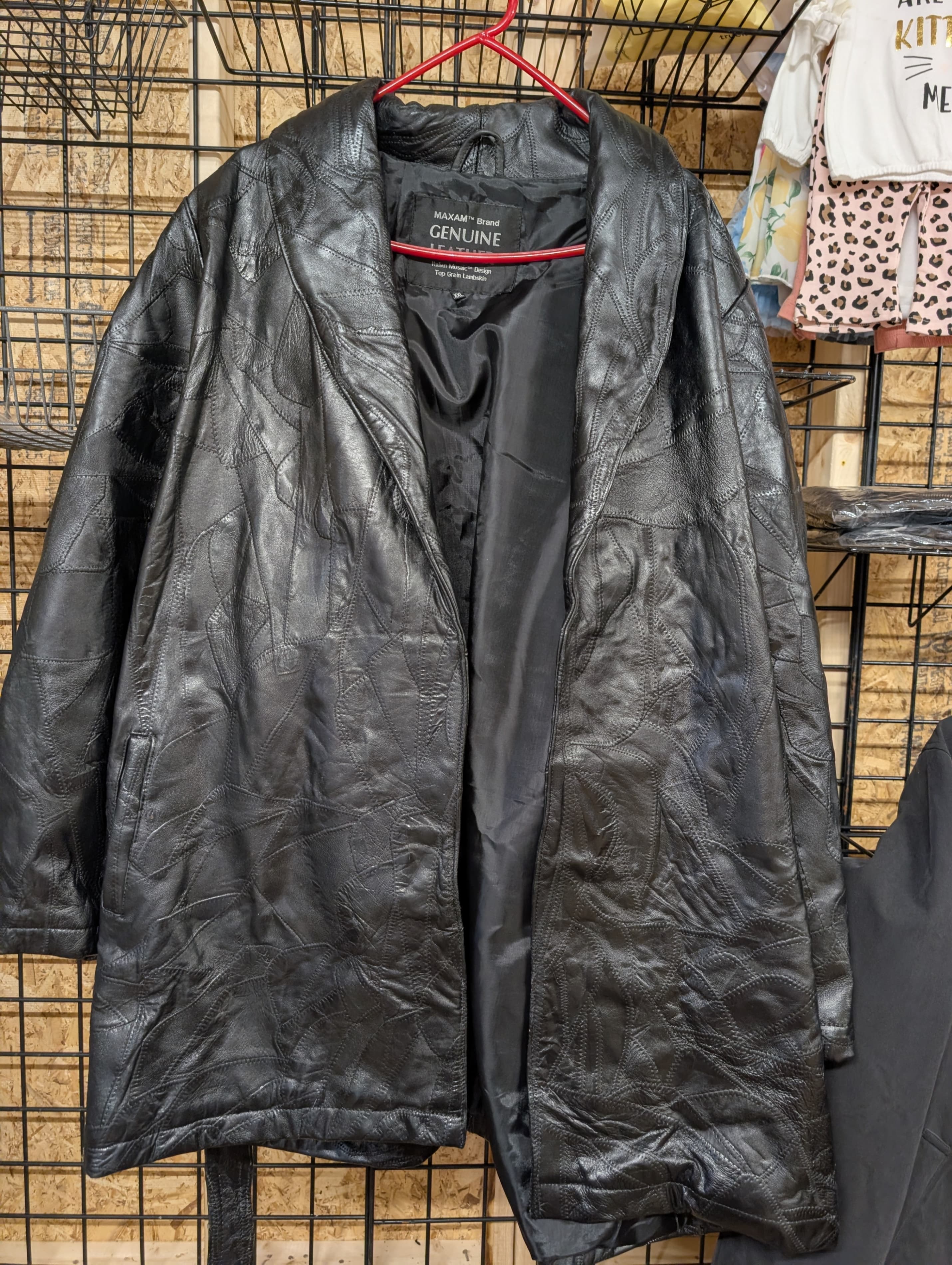 Maxam Genuine Leather Coat XXL Italian Mosaic Design - Thumbnail 2