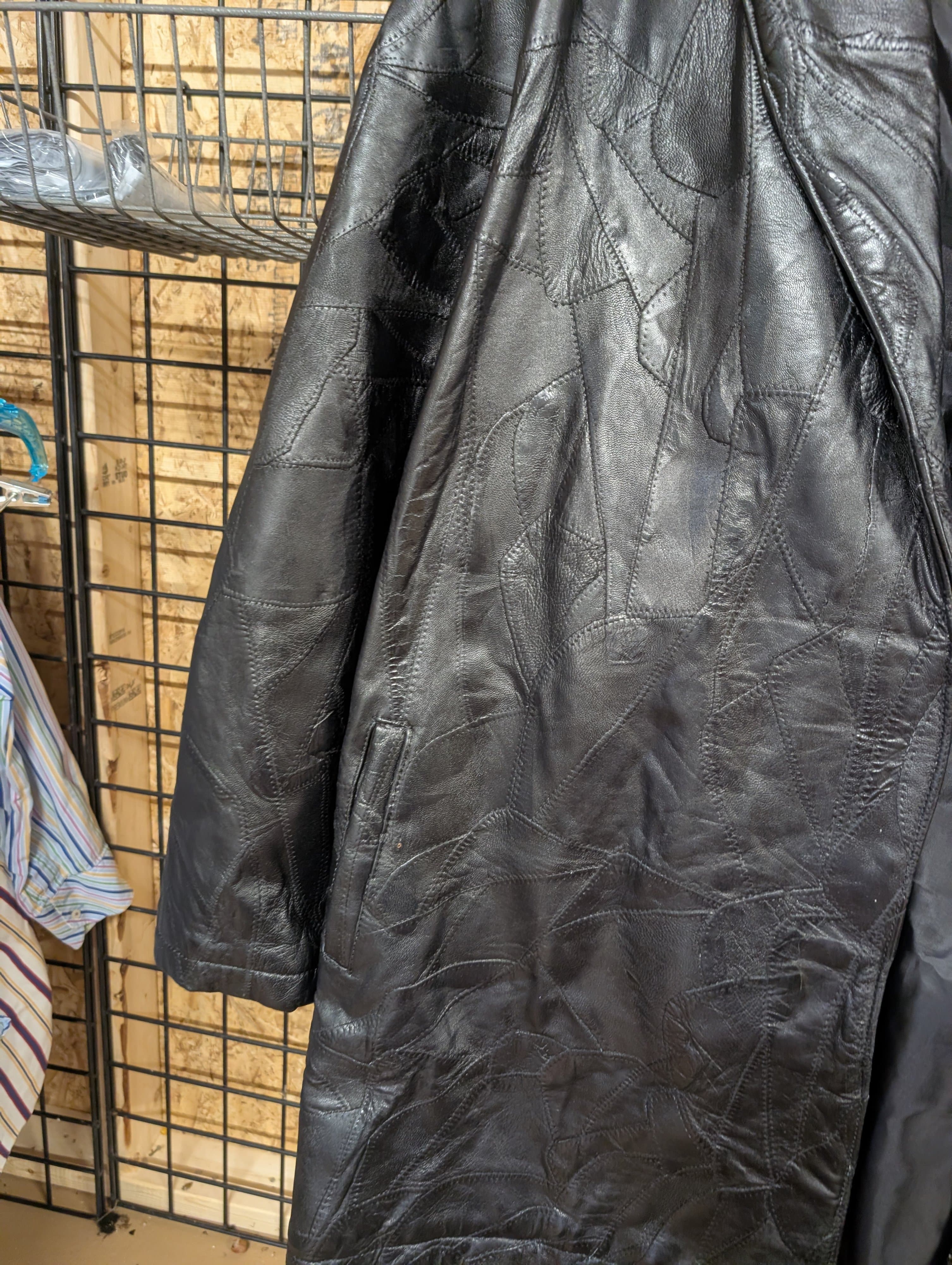 Maxam Genuine Leather Coat XXL Italian Mosaic Design - Thumbnail 3