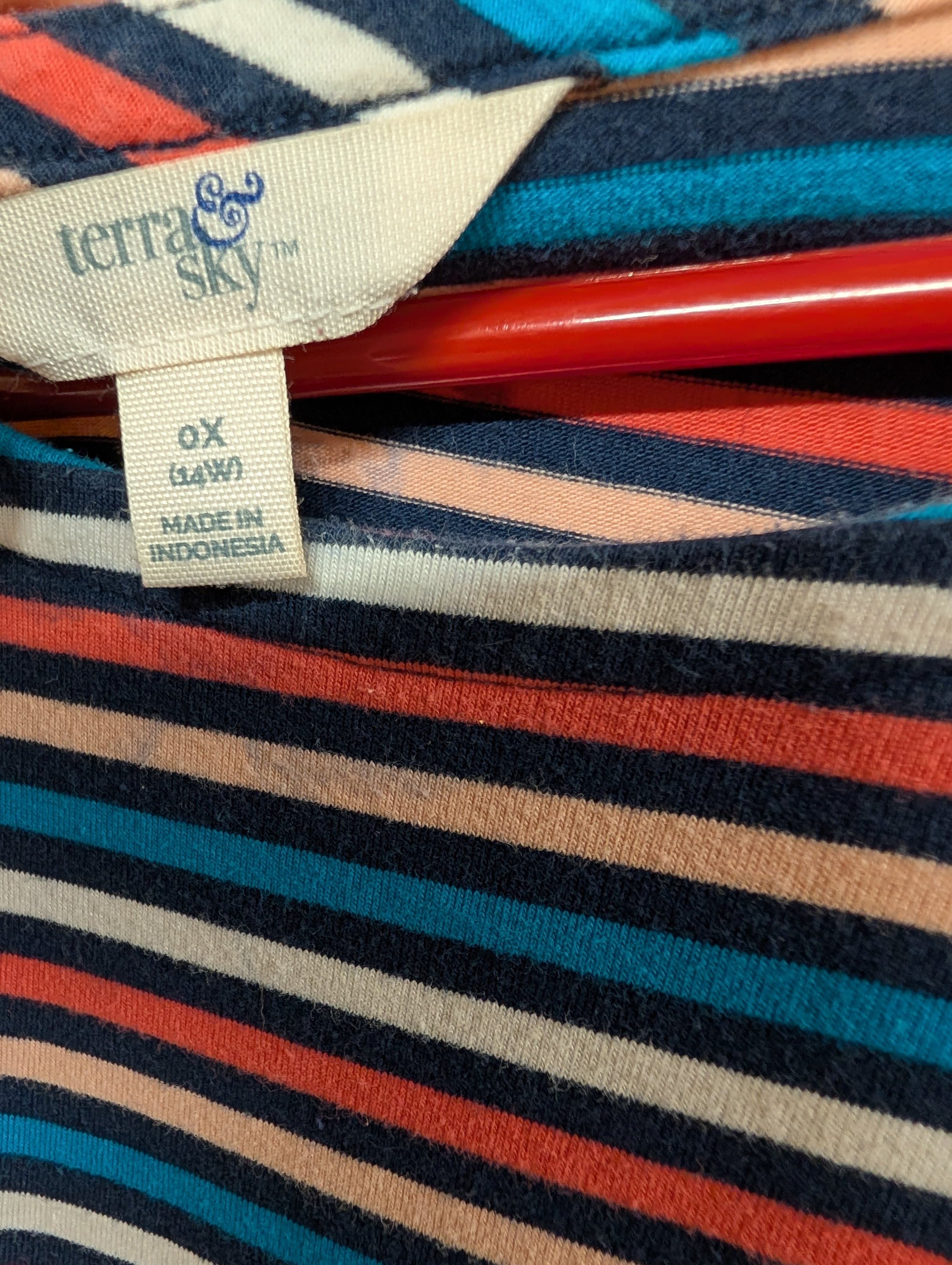 Terra & Sky Striped T-Shirt Dress OX - Thumbnail 2